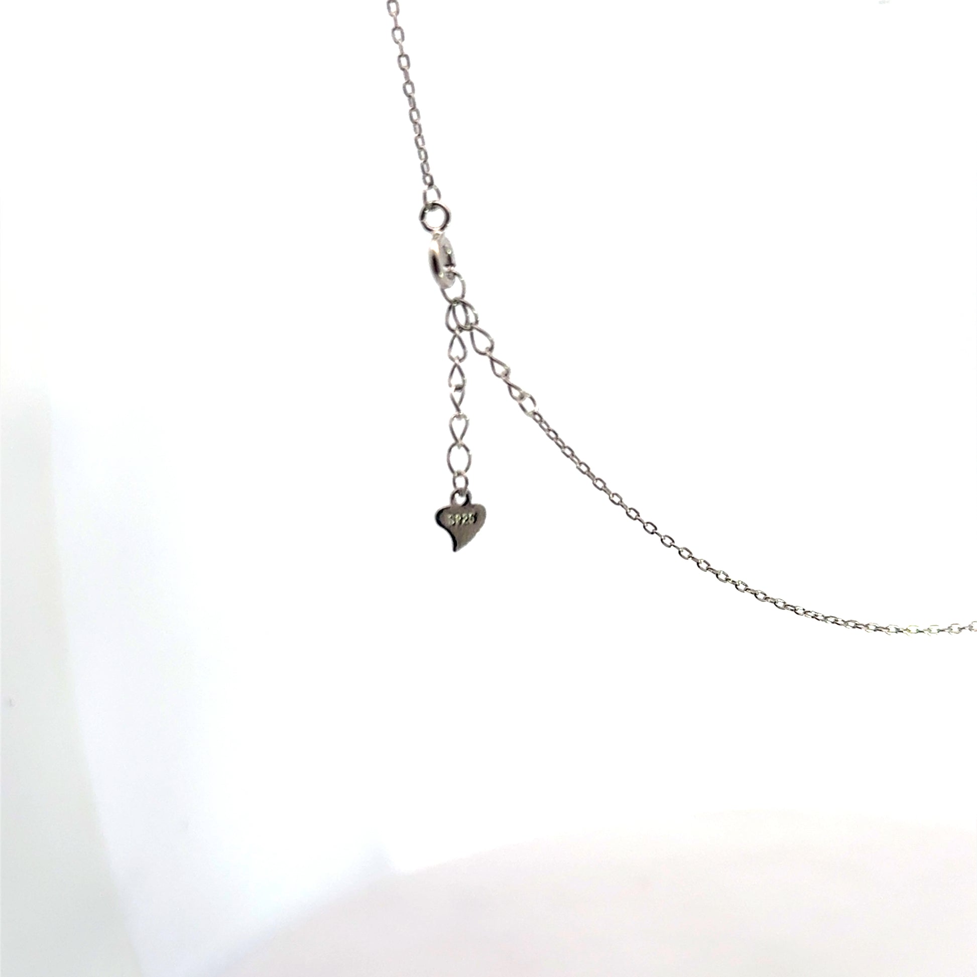 Silberkette 925 – 1,87 g – 46 cm – Sicherheitsnadel-Anhänger mit Zirkonia Halskette Juwelier Alen