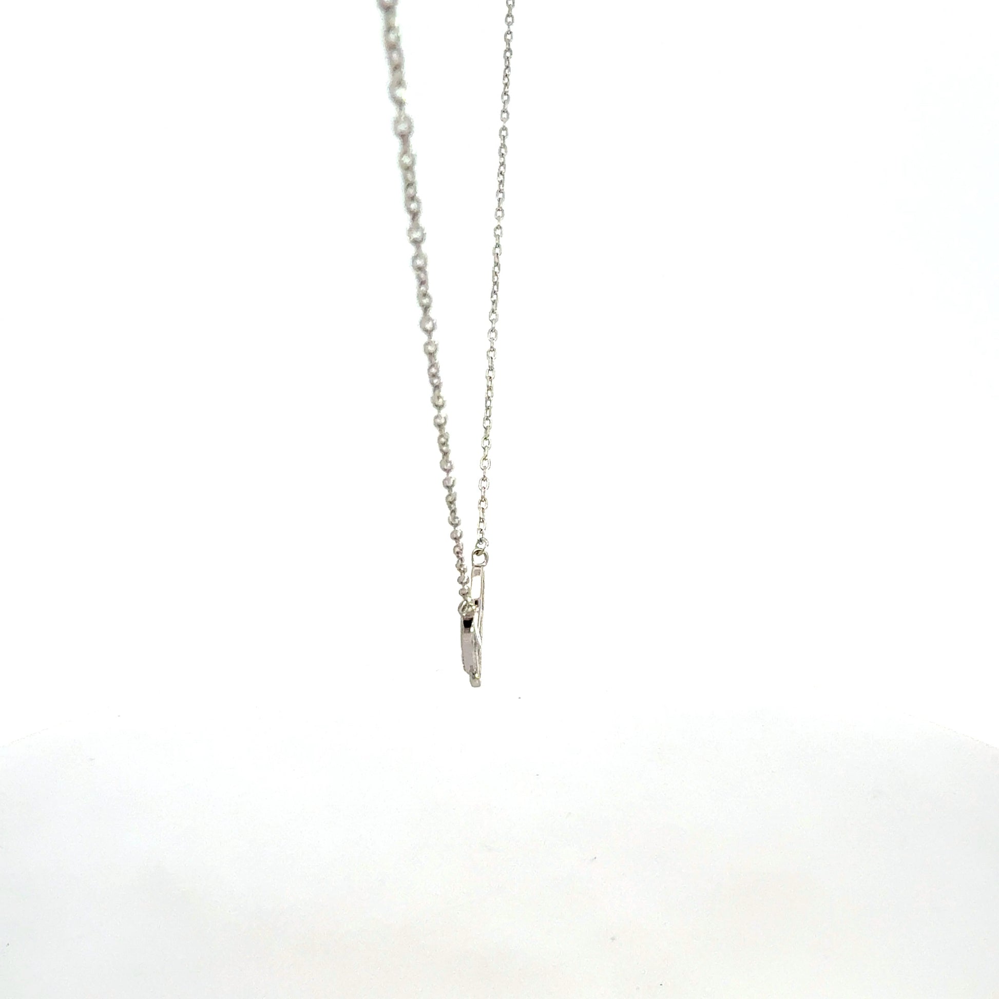 Silberkette 925 – 1,87 g – 46 cm – Sicherheitsnadel-Anhänger mit Zirkonia Halskette Juwelier Alen