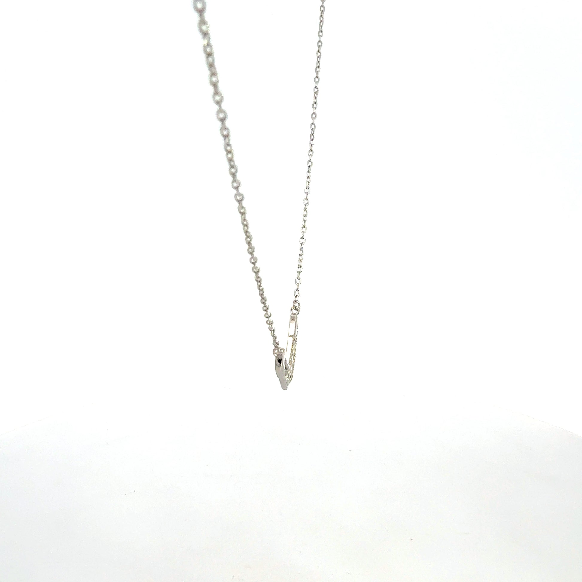 Silberkette 925 – 1,87 g – 46 cm – Sicherheitsnadel-Anhänger mit Zirkonia Halskette Juwelier Alen