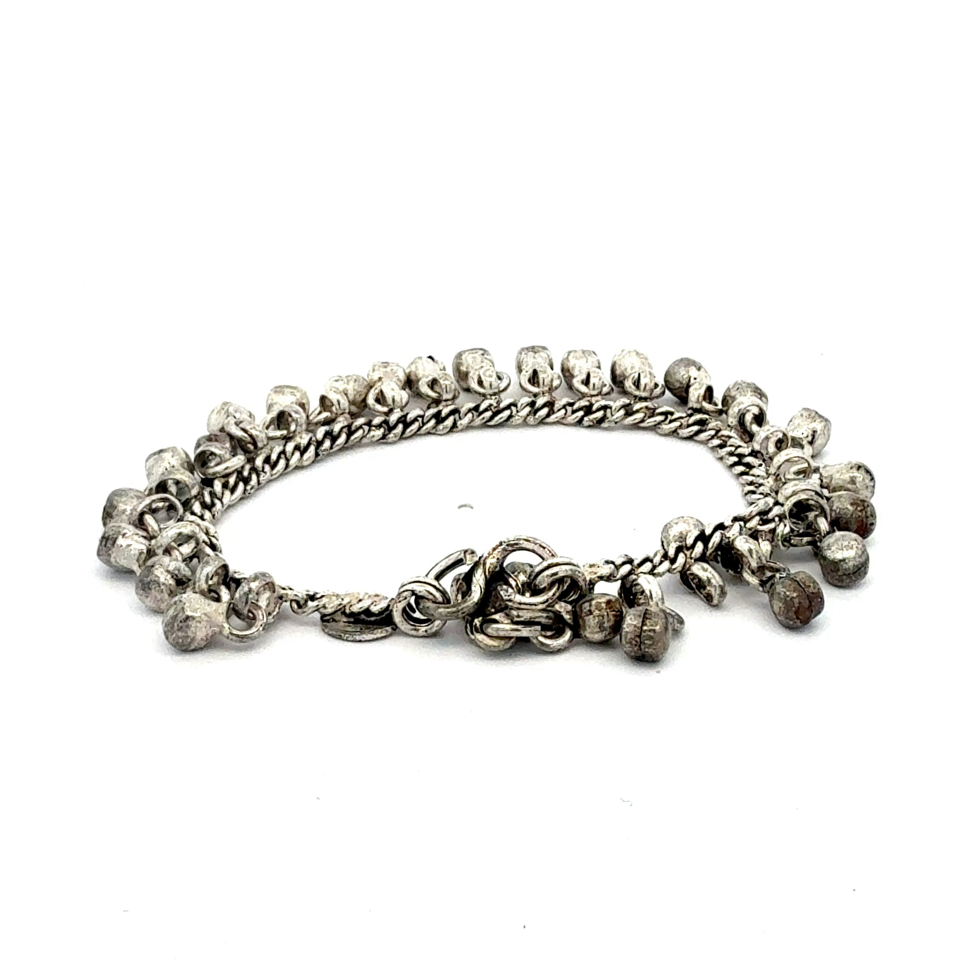 Silberarmband 12,67 g – 16 cm – Kugelarmband mit Glocken Armband Juwelier Alen