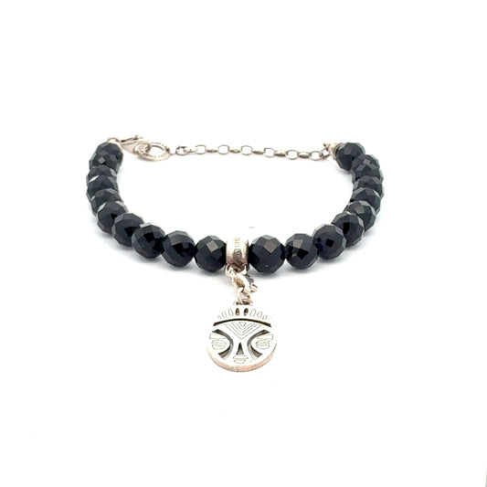 Thomas Sabo Armband – schwarze Perlen mit emailliertem Silber-Charm – 12,76 g Armband Juwelier Alen