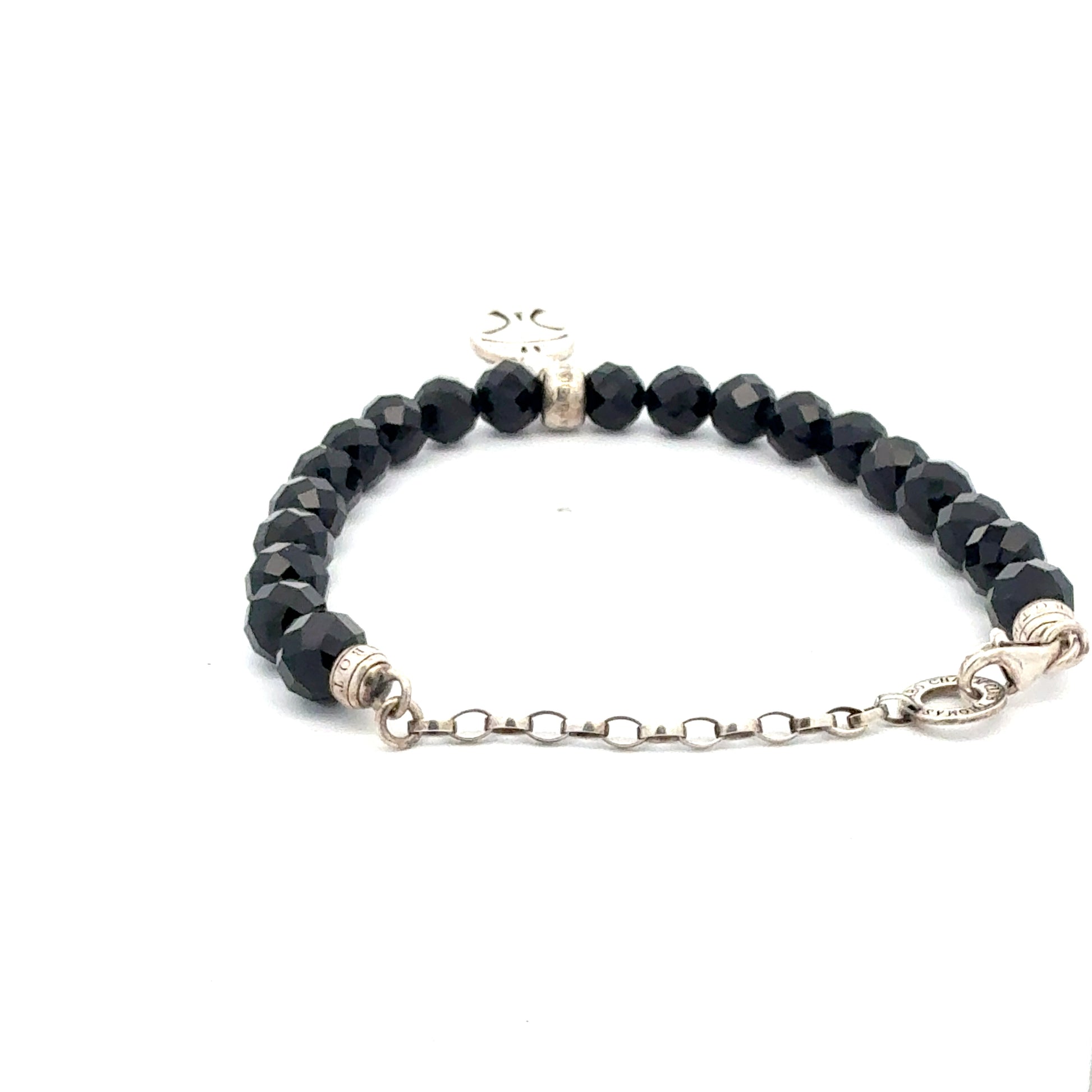 Thomas Sabo Armband – schwarze Perlen mit emailliertem Silber-Charm – 12,76 g Armband Juwelier Alen