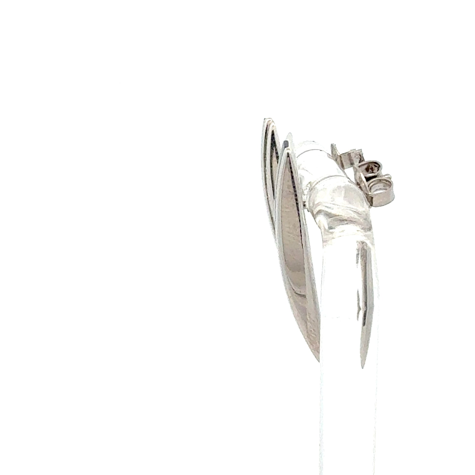 Elegante Silber-Ohrringe mit Onyx und Zirkonia – 5,49 g Ohrring Juwelier Alen