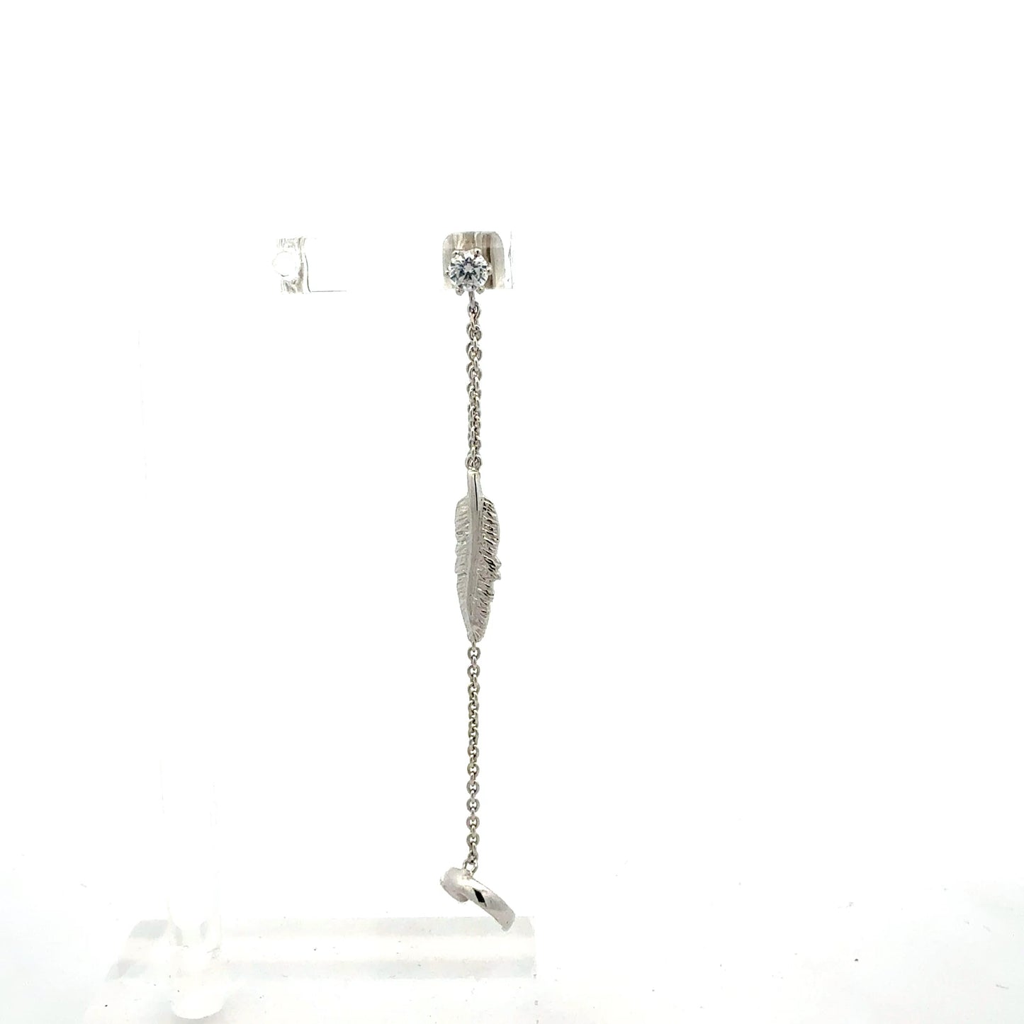 Lange Silber-Ohrringe mit Ketten – 925er Silber, 2,90 g, 7 cm Ohrring Juwelier Alen