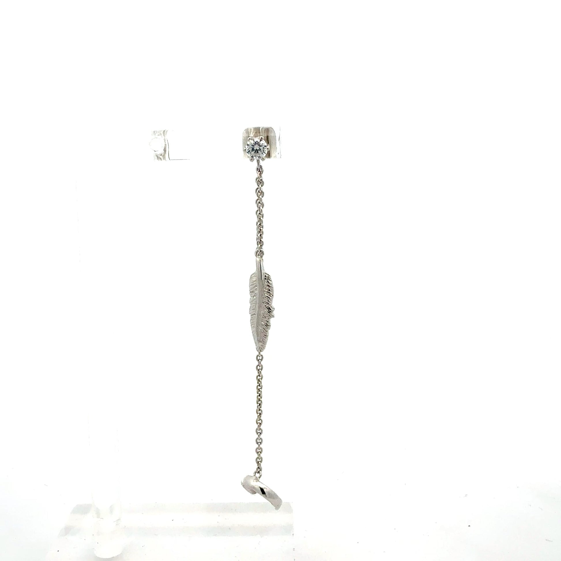 Lange Silber-Ohrringe mit Ketten – 925er Silber, 2,90 g, 7 cm Ohrring Juwelier Alen