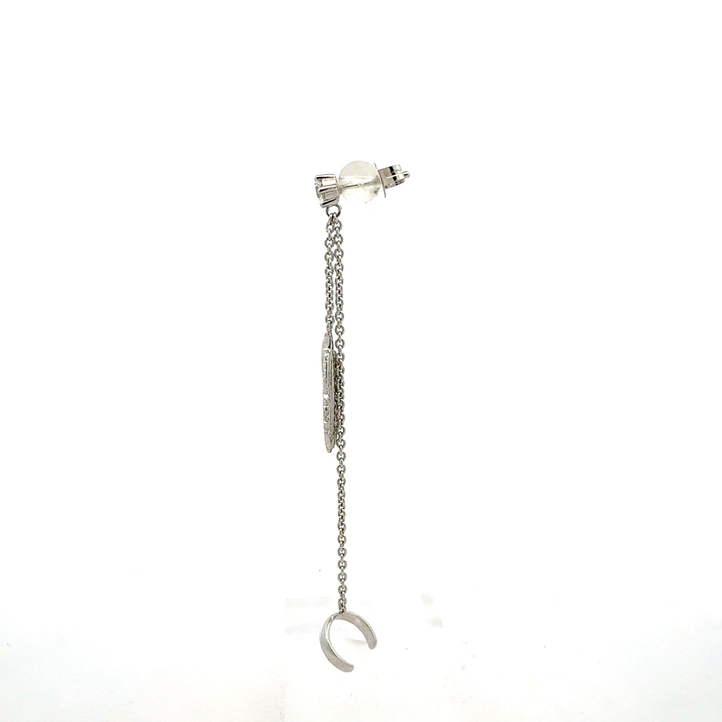 Lange Silber-Ohrringe mit Ketten – 925er Silber, 2,90 g, 7 cm Ohrring Juwelier Alen