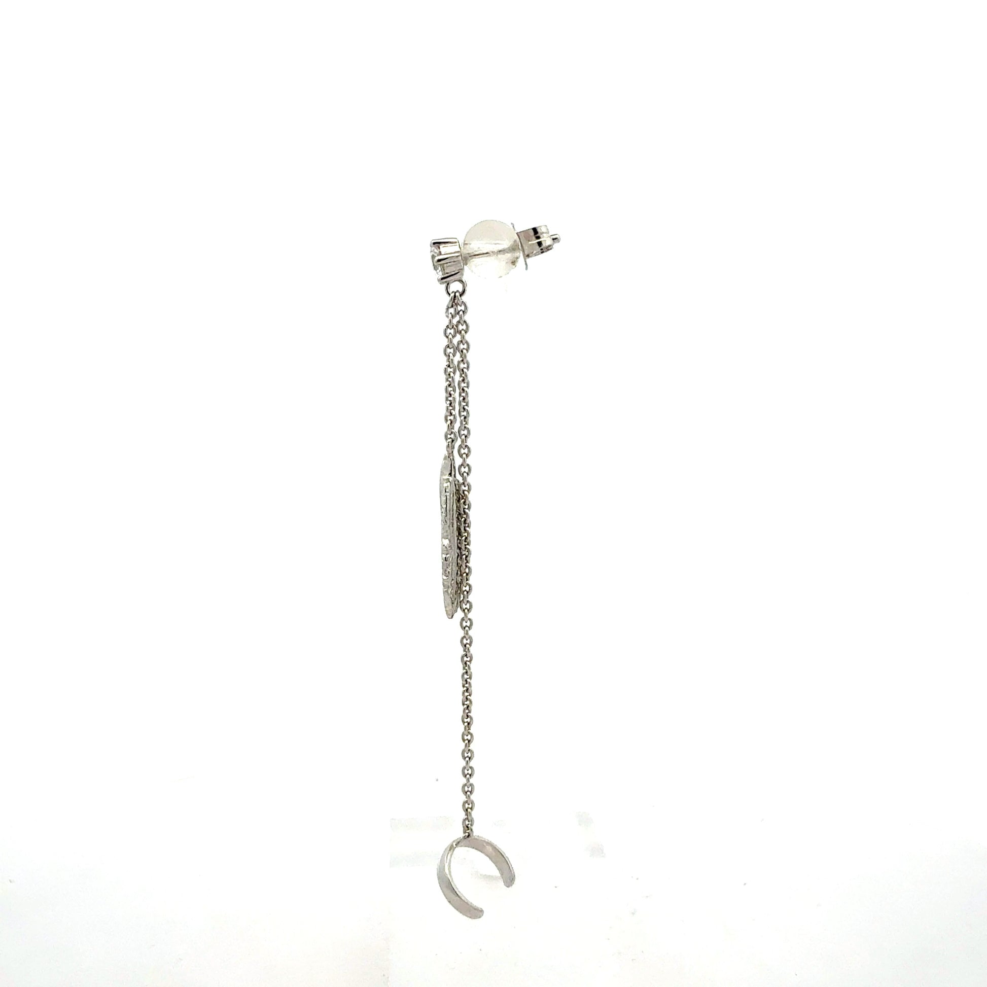 Lange Silber-Ohrringe mit Ketten – 925er Silber, 2,90 g, 7 cm Ohrring Juwelier Alen