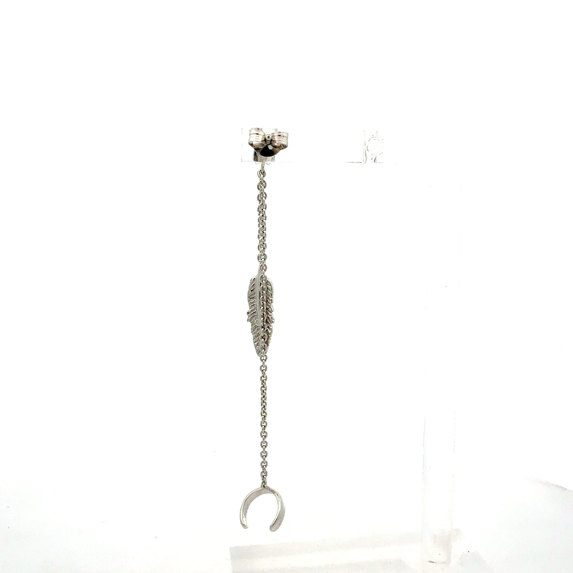 Lange Silber-Ohrringe mit Ketten – 925er Silber, 2,90 g, 7 cm Ohrring Juwelier Alen