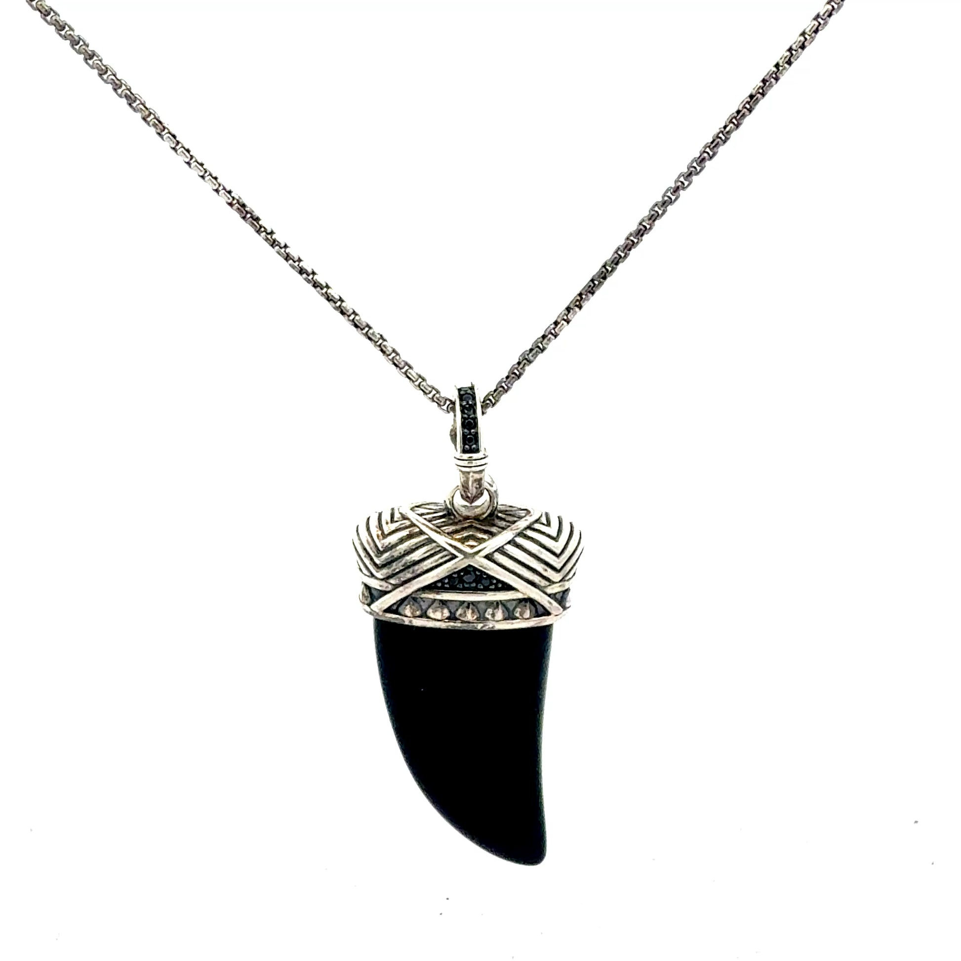 Thomas Sabo Kette mit Onyx-Hai-Anhänger – Silber 925, 60 cm, 12,92 g Juwelier Alen