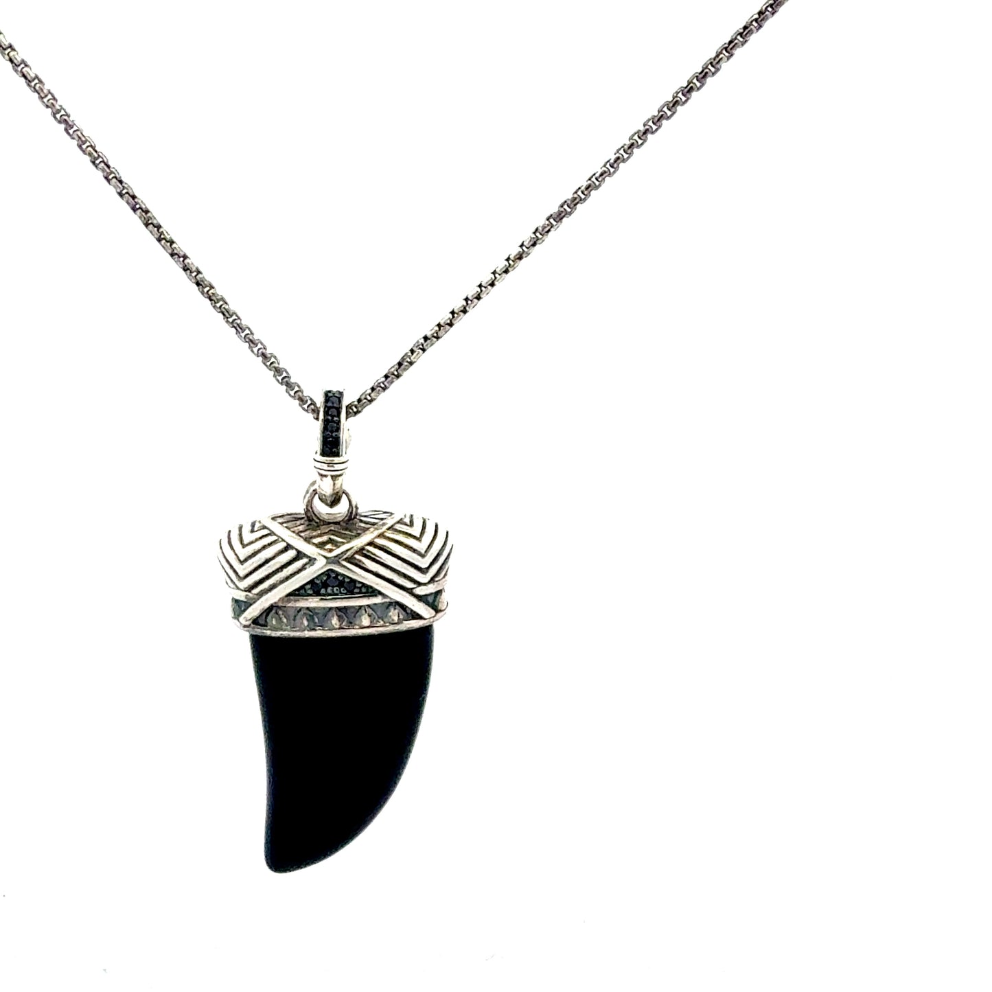 Thomas Sabo Kette mit Onyx-Hai-Anhänger – Silber 925, 60 cm, 12,92 g Juwelier Alen