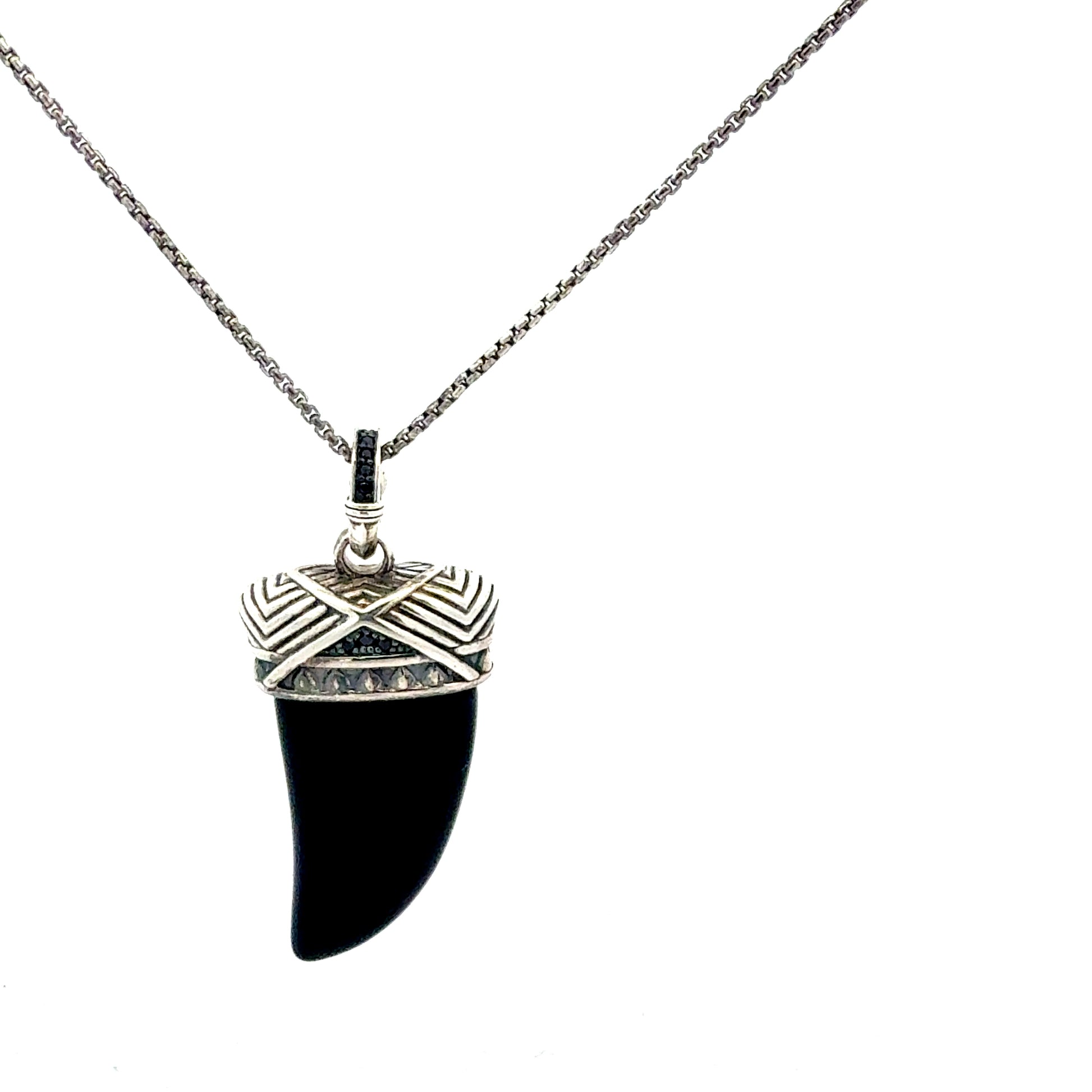 Thomas Sabo Kette mit Onyx-Hai-Anhänger – Silber 925, 60 cm, 12,92 g Juwelier Alen