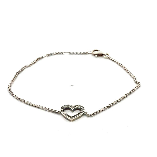 Zartes 925er Silberarmband von Thomas Sabo – Herzmotiv &amp; Zirkonia – 2,29 g Juwelier Alen