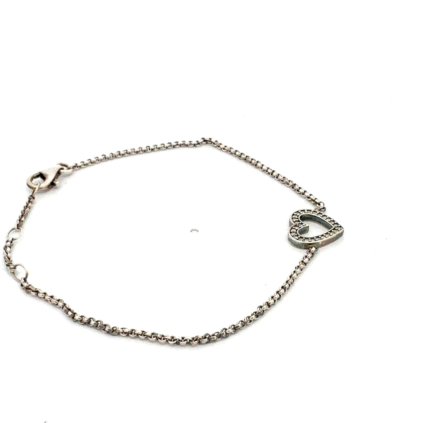 Zartes 925er Silberarmband von Thomas Sabo – Herzmotiv &amp; Zirkonia – 2,29 g Juwelier Alen