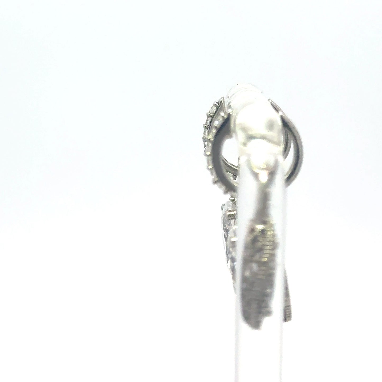 Silber Ohrringe 925 – 8,78 g – Voll besetzt mit Zirkonia – Zwei Tragemöglichkeiten Juwelier Alen