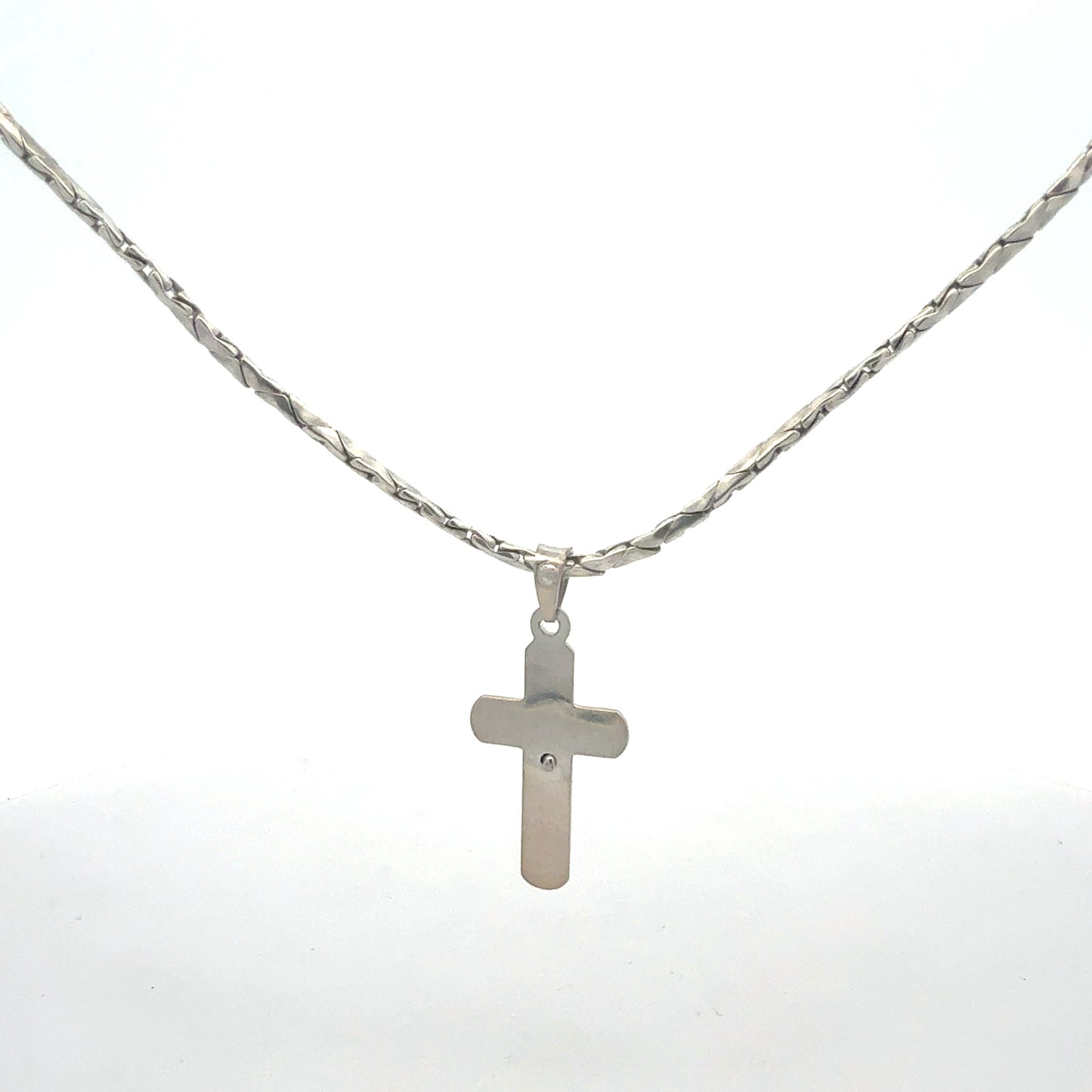 Silberkette 10,10 g – 925 – 45 cm – Kreuzanhänger Halskette Juwelier Alen