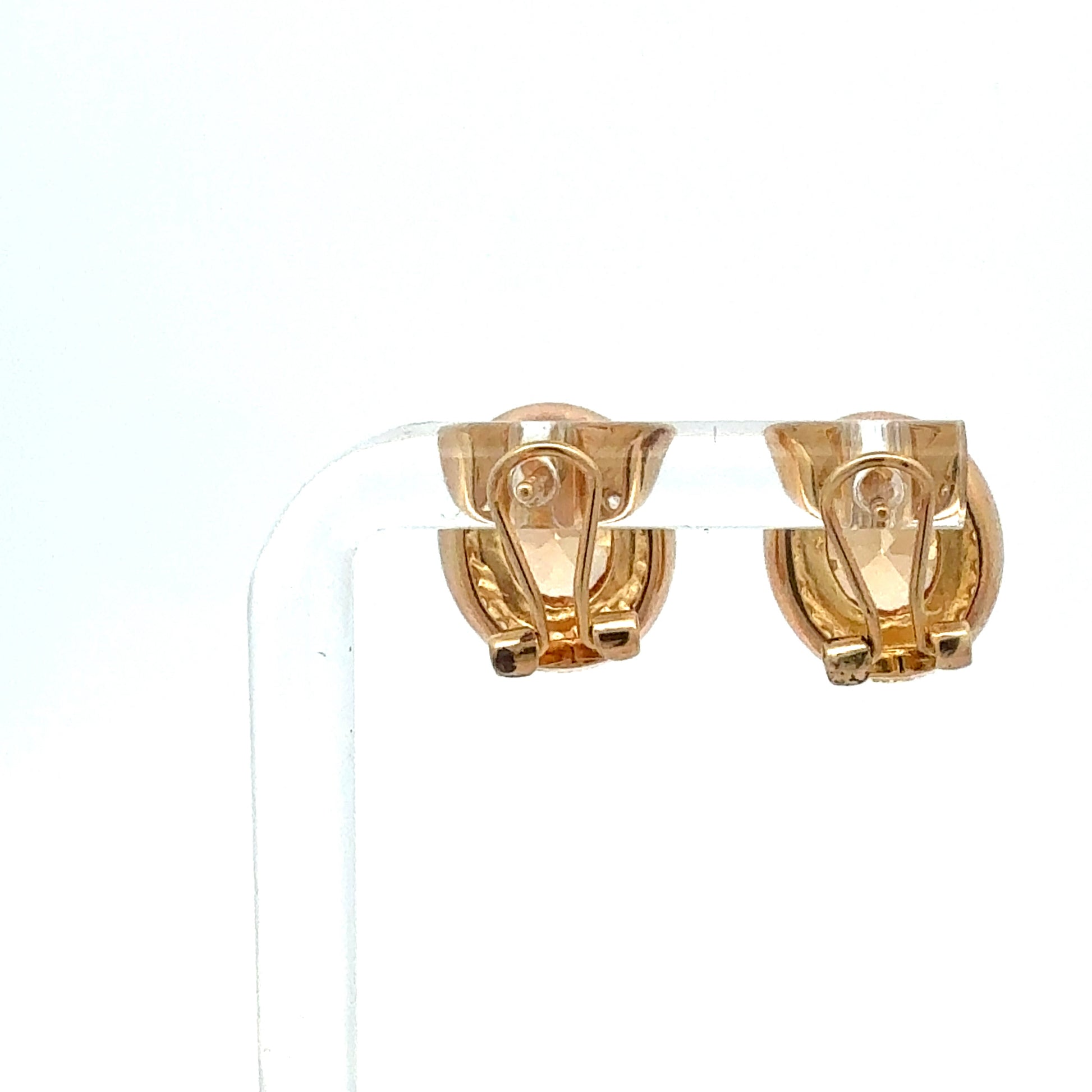 Silber Ohrringe 9,64 g – 925 – Rosévergoldet – Citrin & Zirkonia Ohrringe Juwelier Alen