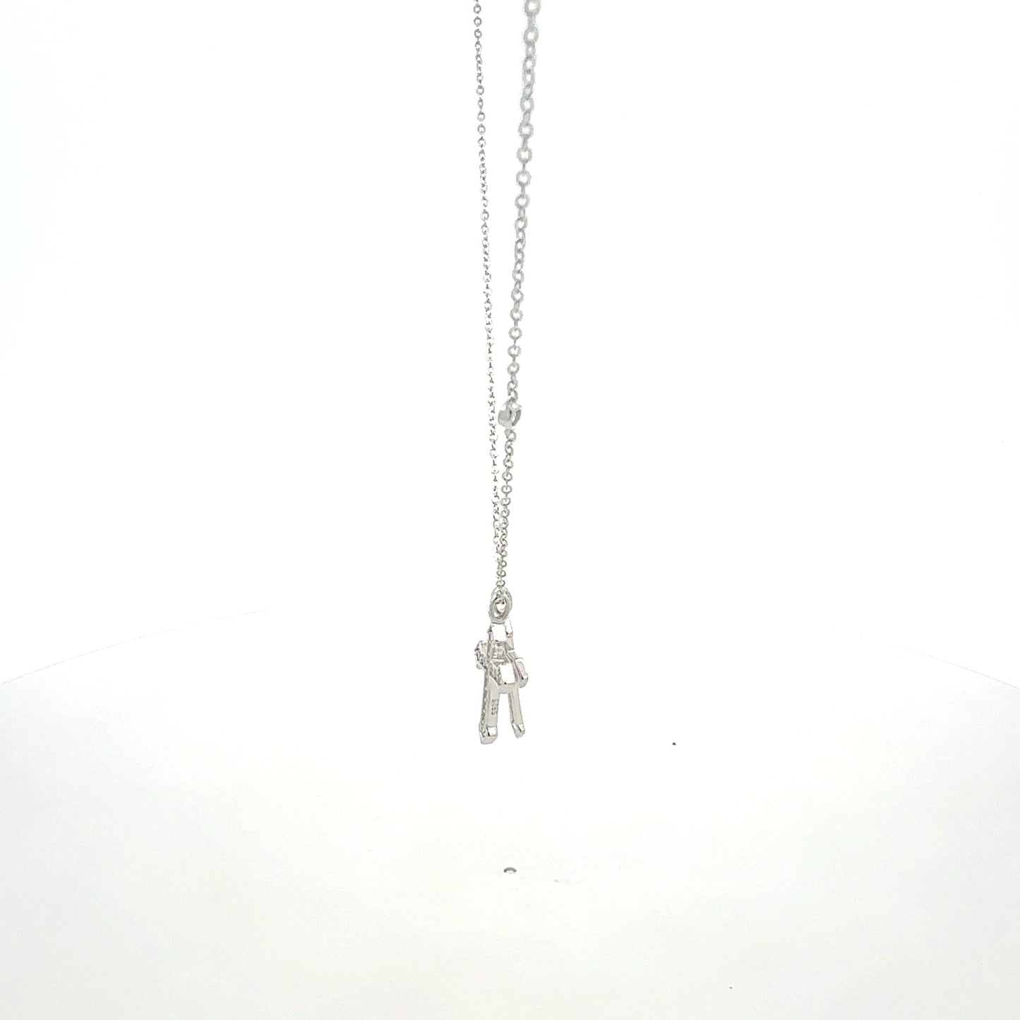 Silberkette 2,07 g – 925 – 46 cm – Zwei Kreuzanhänger Halskette Juwelier Alen