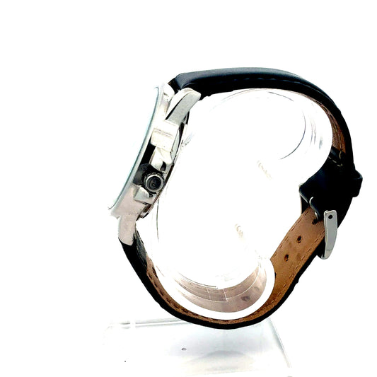 Oxygen O2 – Dual Time – Edelstahl/Leder – Quarz Uhr Juwelier Alen