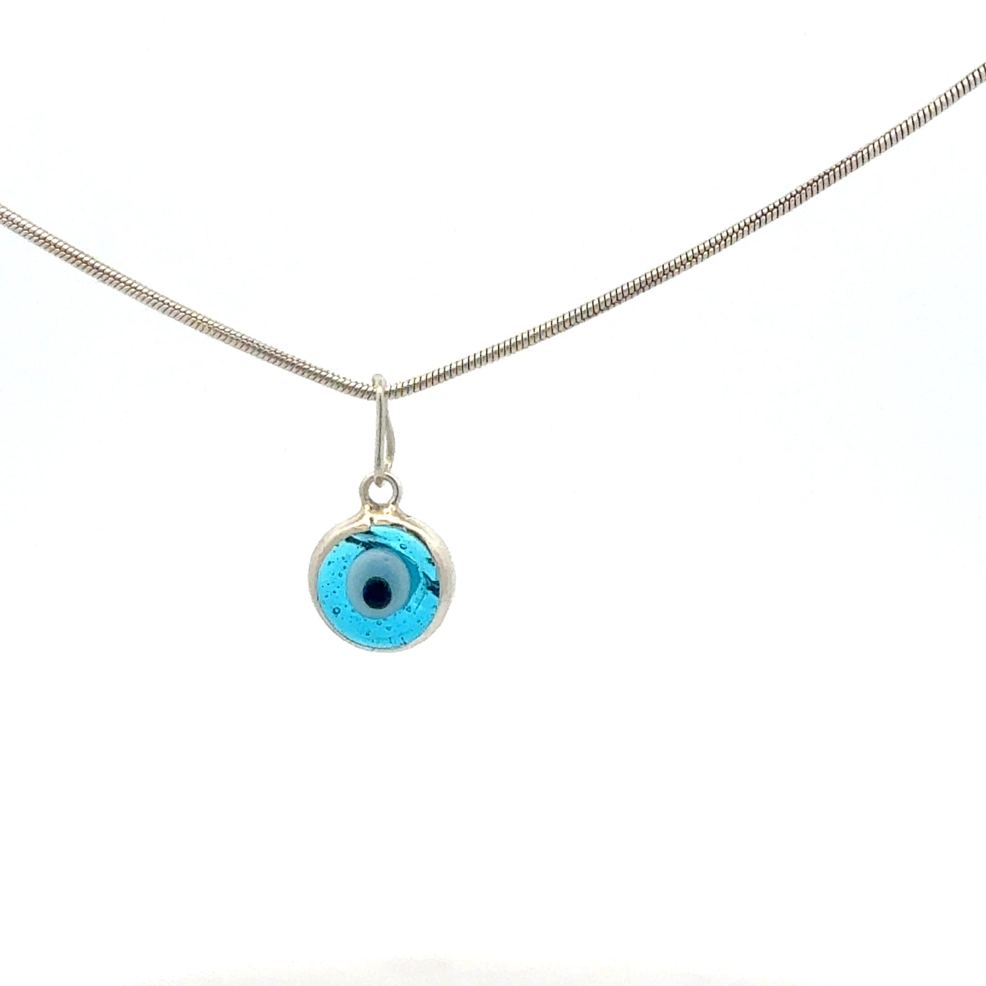 Silberkette 925 – Schlangenkette – Baby-Kette mit Nazar-Auge Anhänger Halskette Juwelier Alen