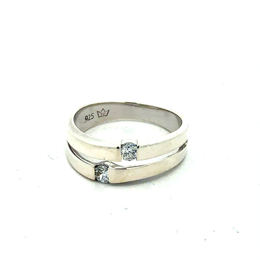 Ring Silber 925 – Zirkonia – Größe 57 Juwelier Alen