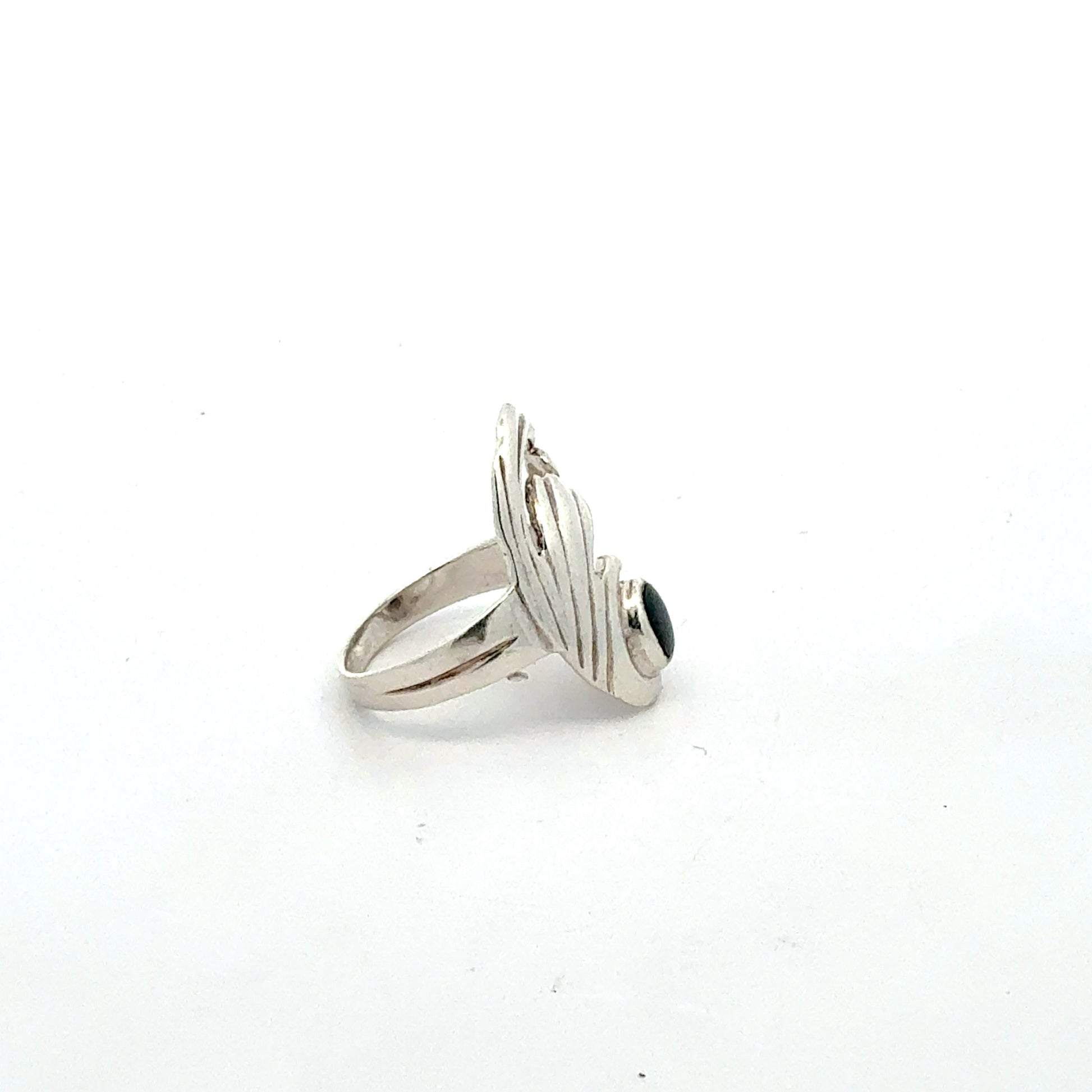 Silberring 925 Größe 52 mit Onyx Stein, 3,87 g, elegant und stilvoll von Juwelier Alen.