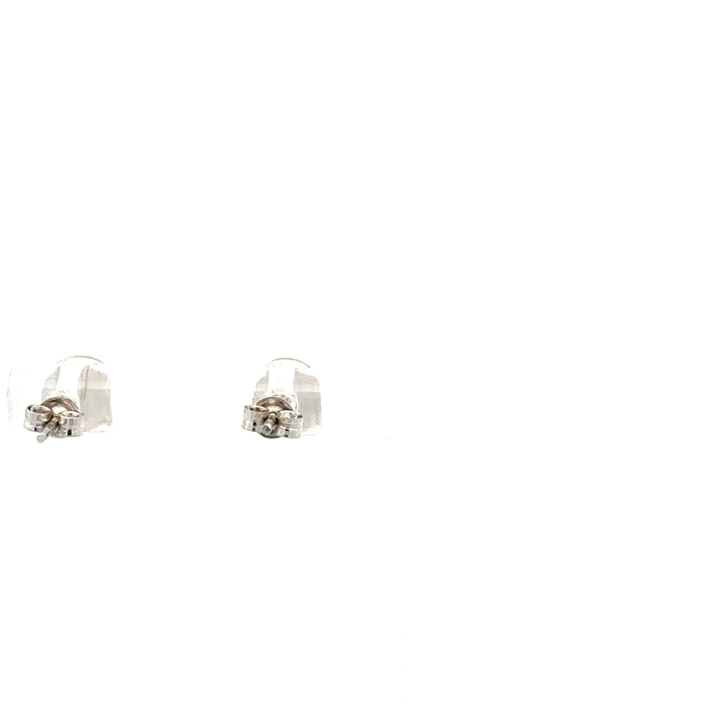 Ohrringe 585 / 14 Karat Weißgold – Stecker – 1,15 g – Onyx Ohrringe Juwelier Alen