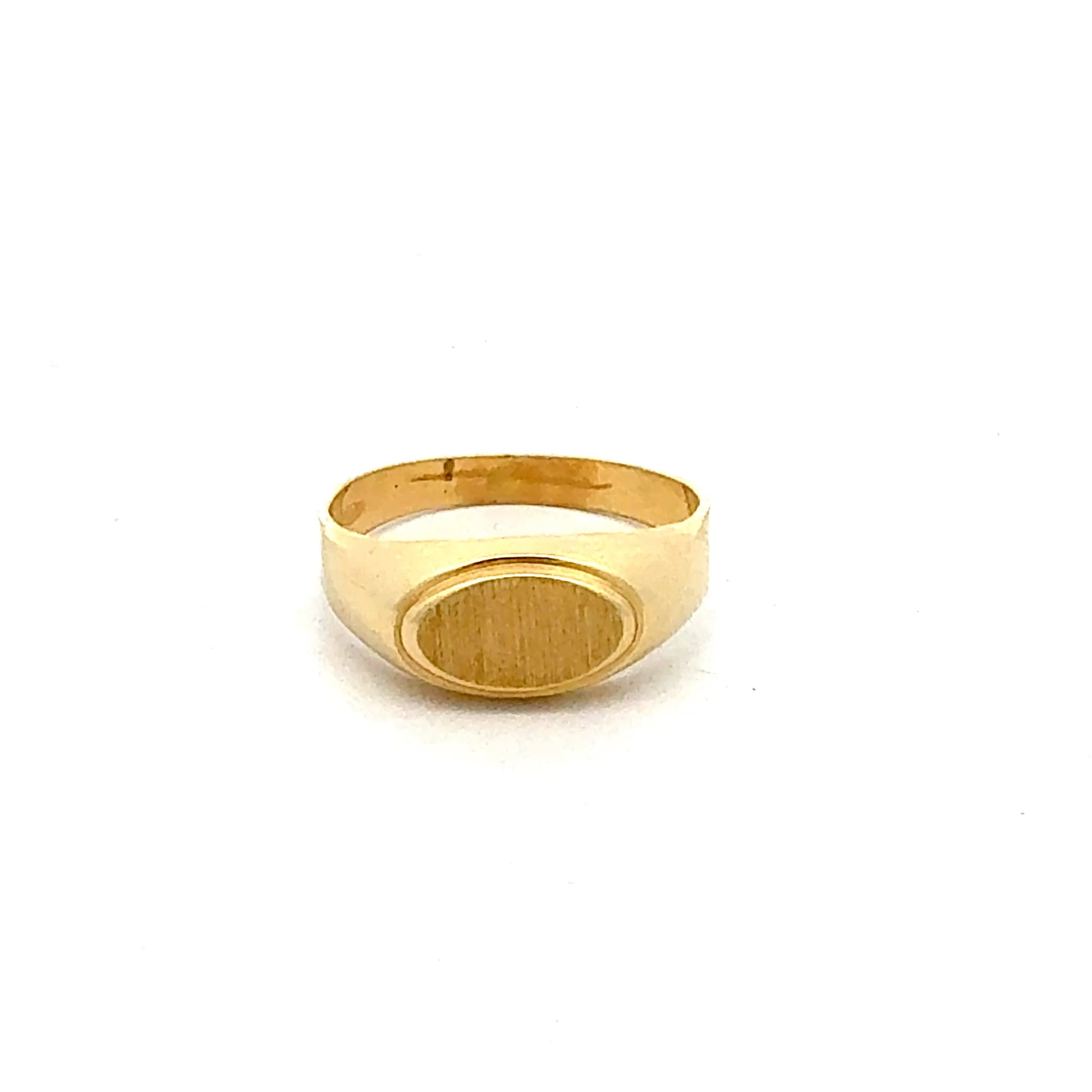 Gelbgold Herrenring 585 / 14 Karat – Siegelring – 2,12 g – Gravurmöglichkeit Ring Juwelier Alen
