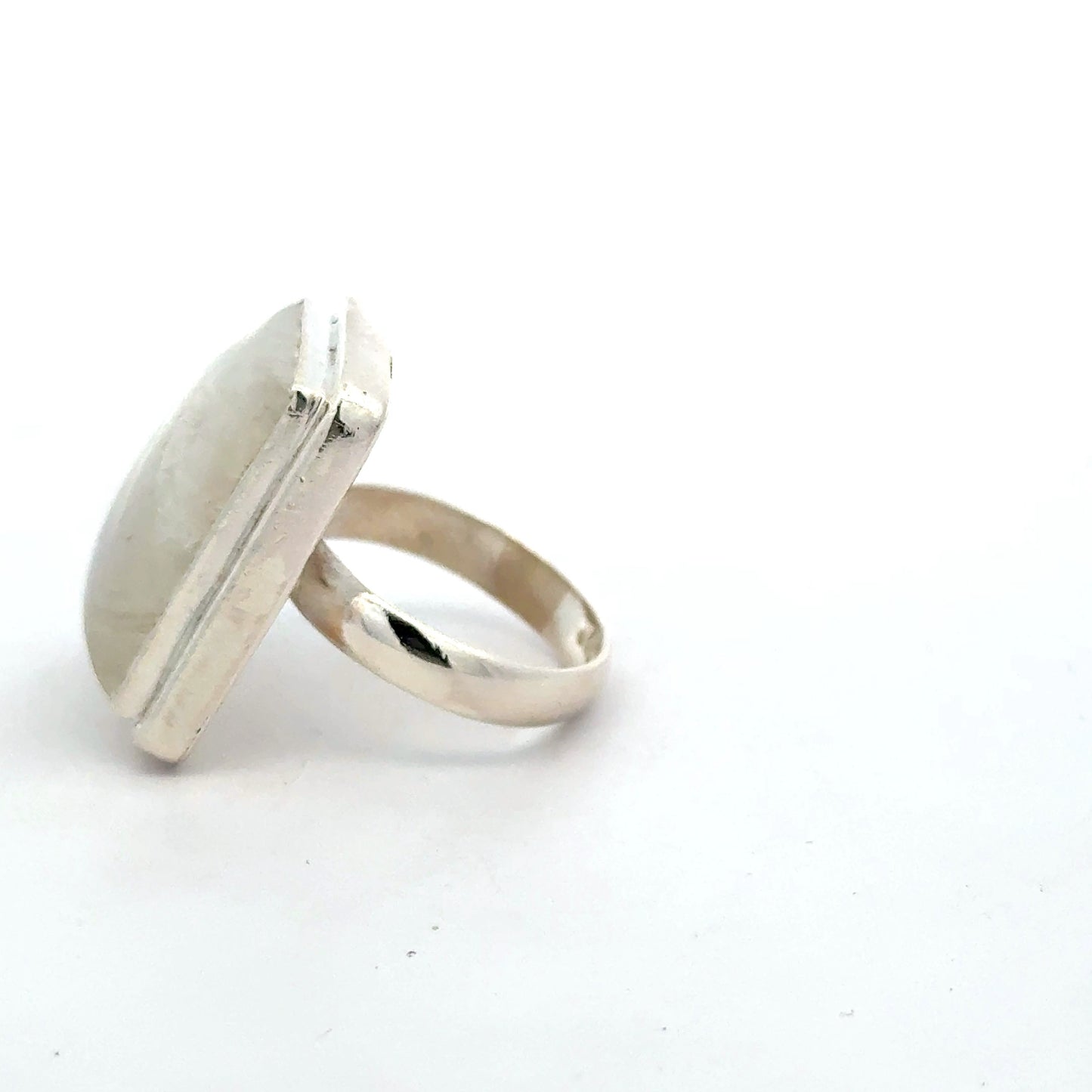 Silberring 925 – Größe 59 – 14,33 g – mit Mondstein Juwelier Alen