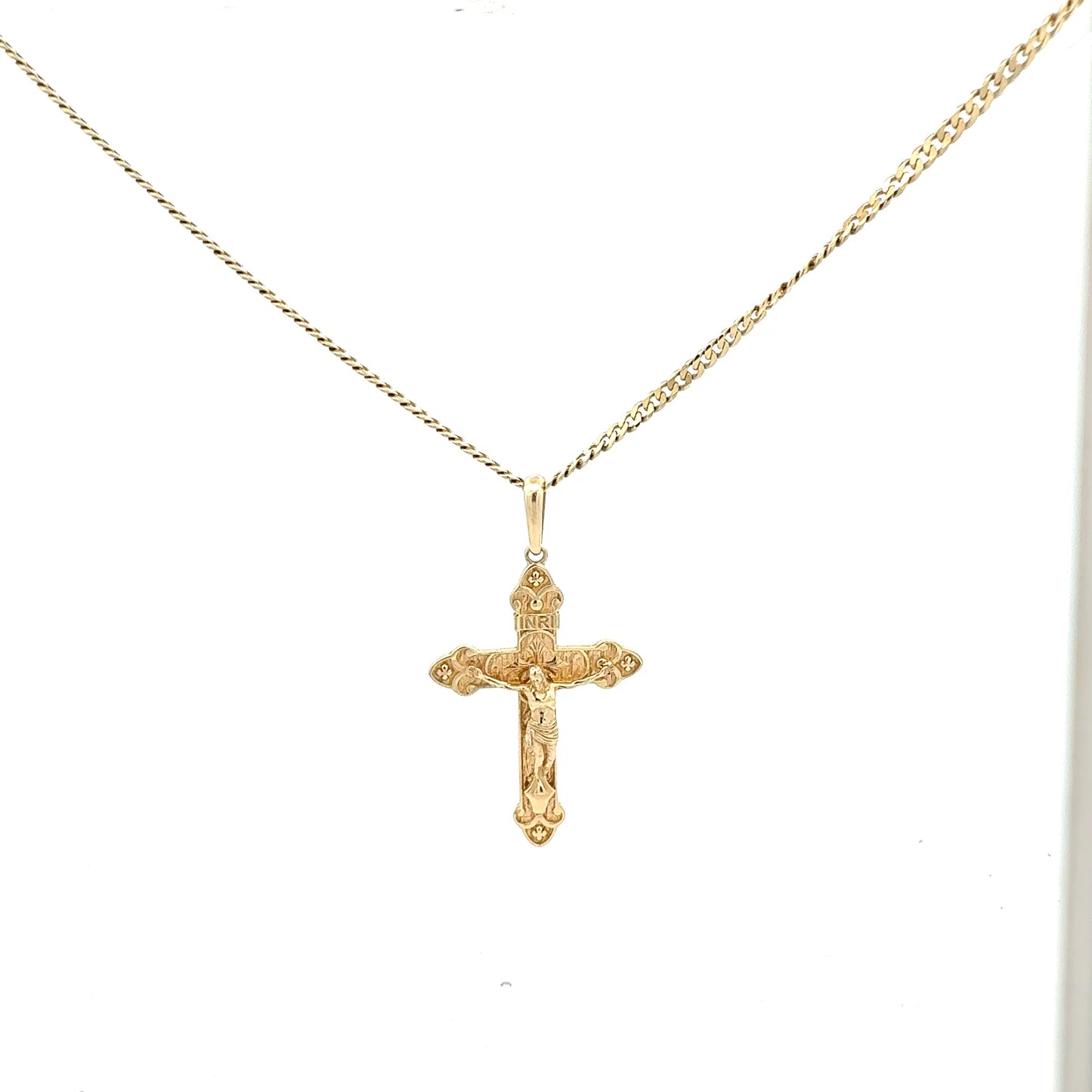 Gelbgoldkette 585 mit Kreuzanhänger