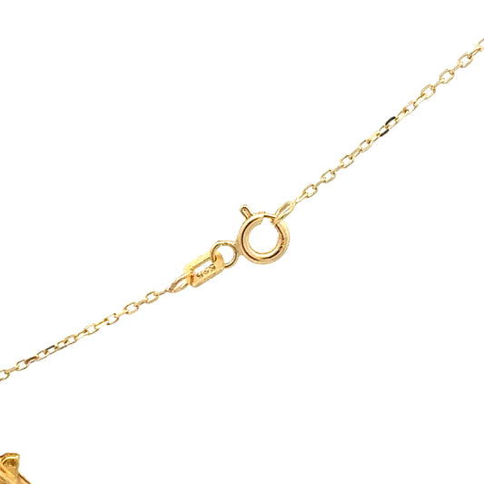 Gelbgoldkette 585 mit Haus-Anhänger