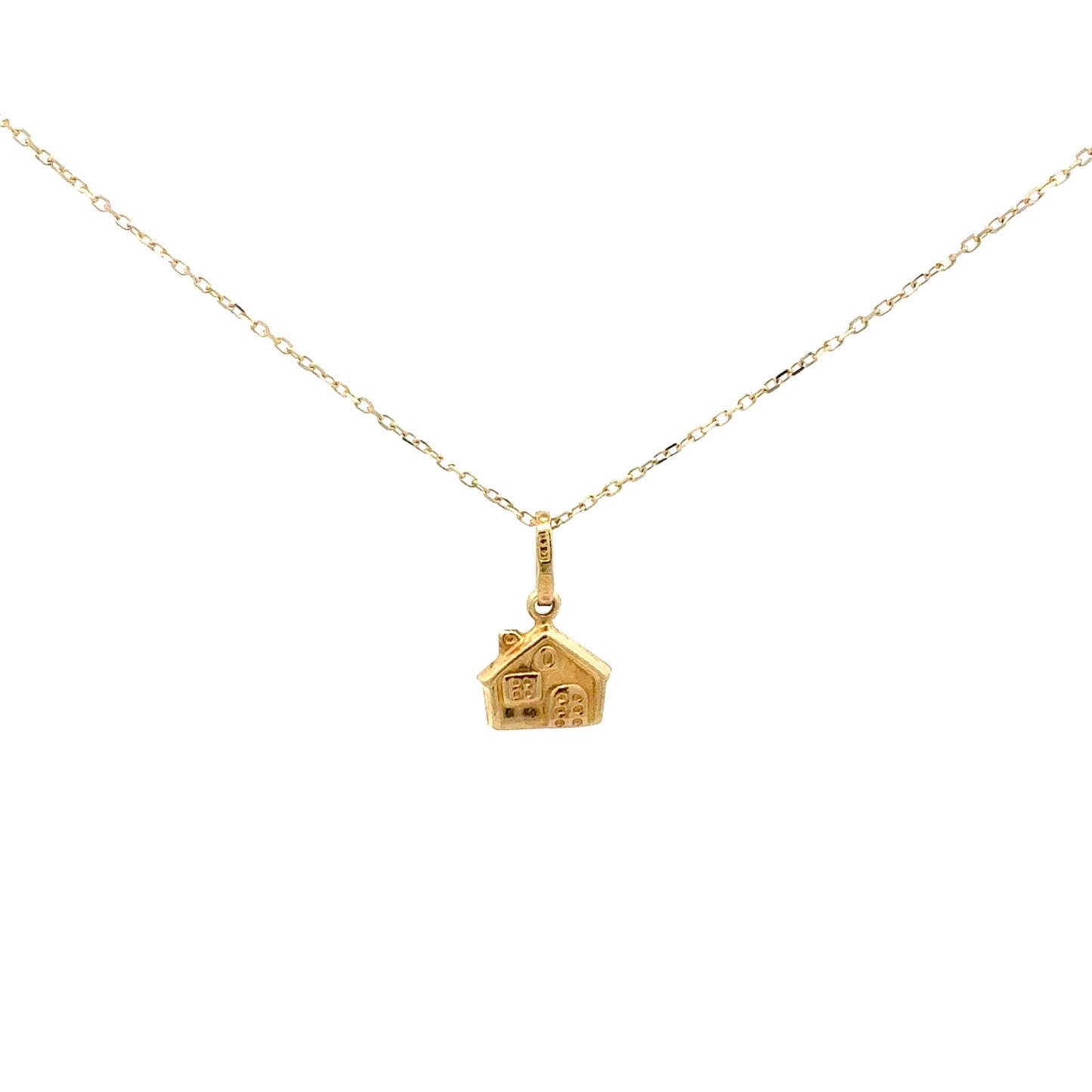Gelbgoldkette 585 mit Haus-Anhänger
