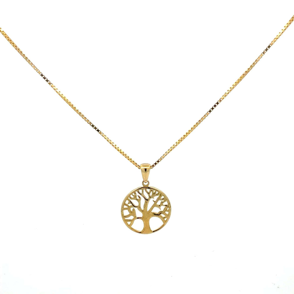 Gelbgold Baum-Anhänger Kette für stilvolle Eleganz – Juwelier Alen