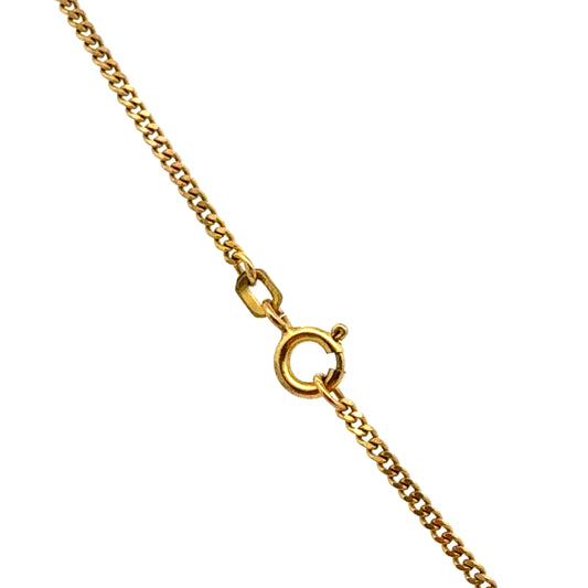 Gelbgoldkette 333 mit Granat-Anhänger