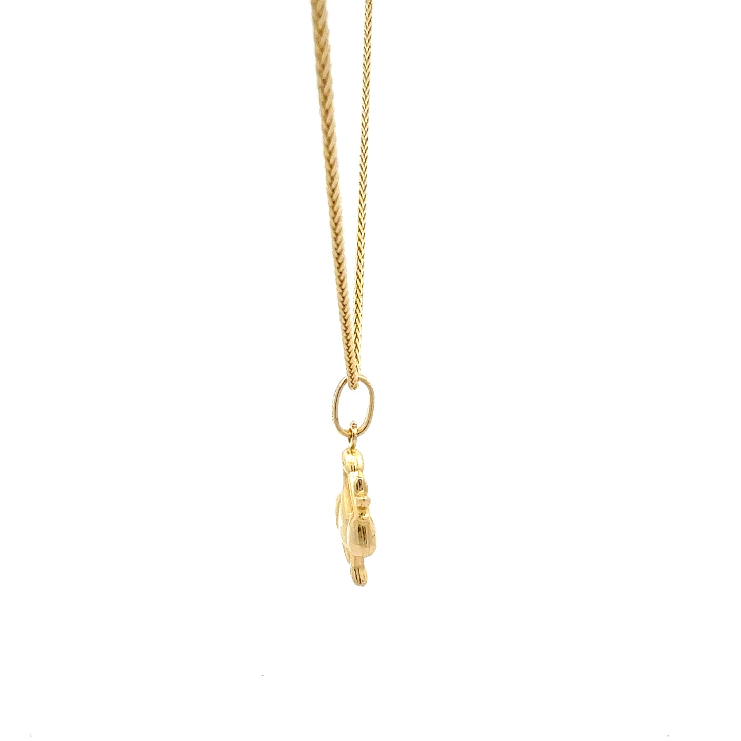 Gelbgoldkette 585 mit Storch-Anhänger im Set oder Einzeln