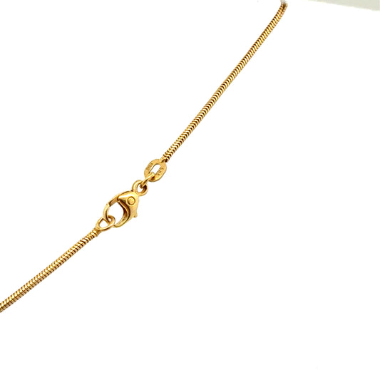 Schlangenkette aus Gelbgold 585 mit Schwan-Anhänger Einzel oder als Set