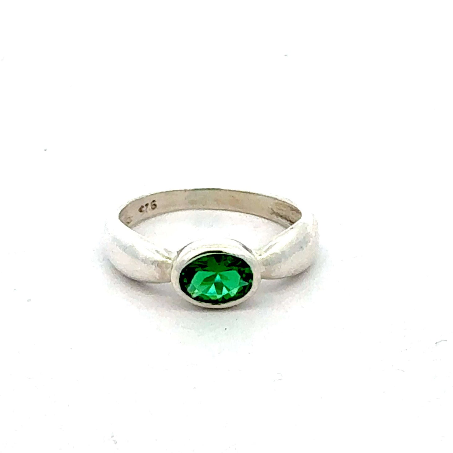 Silber Ring 925 mit grünem Stein – Juwelier Alen
