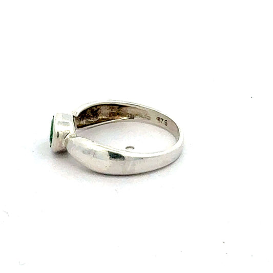Silber Ring 925 mit grünem Stein – Juwelier Alen