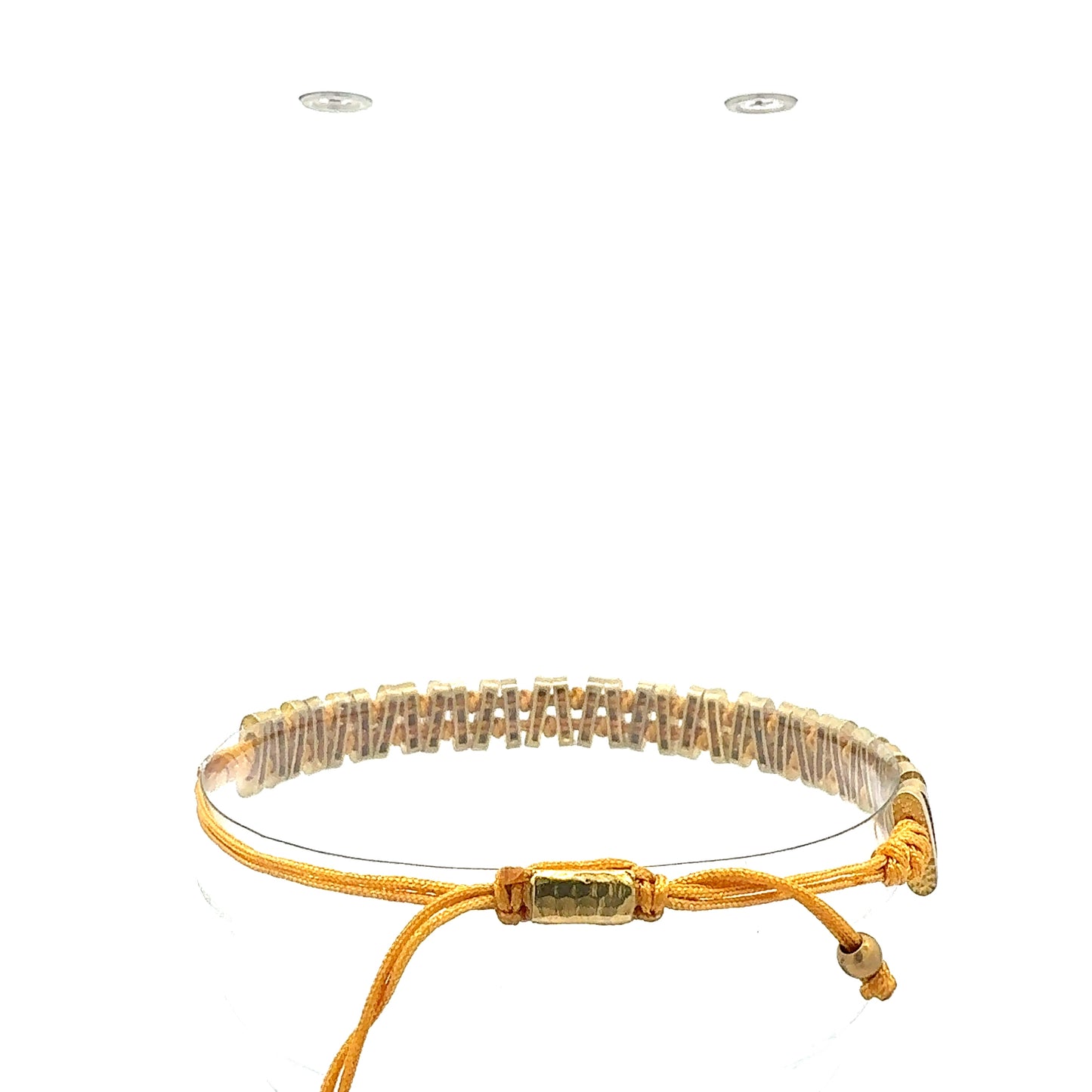 Elegantes Bronze-Armband "Meridian" | Gold & Beige | Handgefertigt & Verstellbar