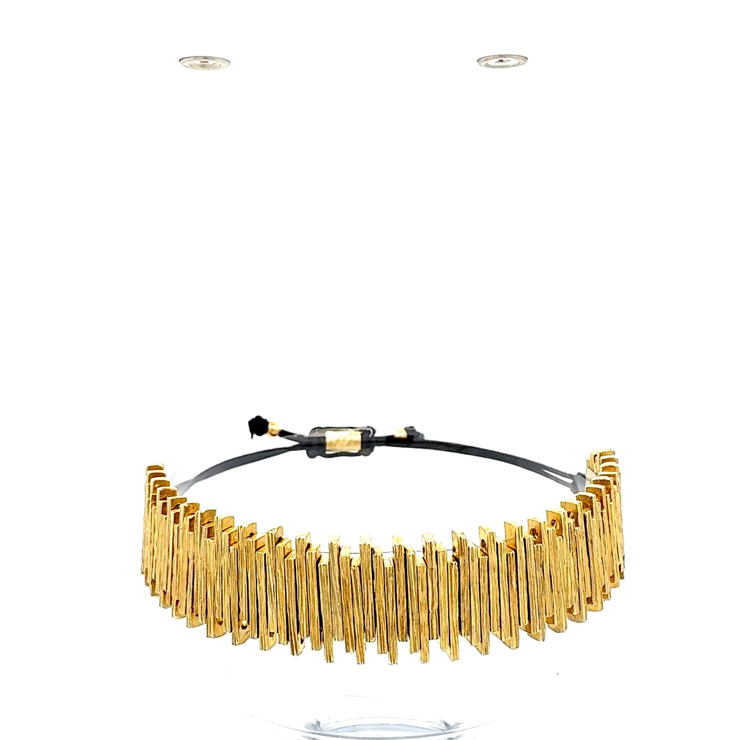 Statement-Armband "Skyline" | Gold & Schwarz | Geometrisch & Verstellbar