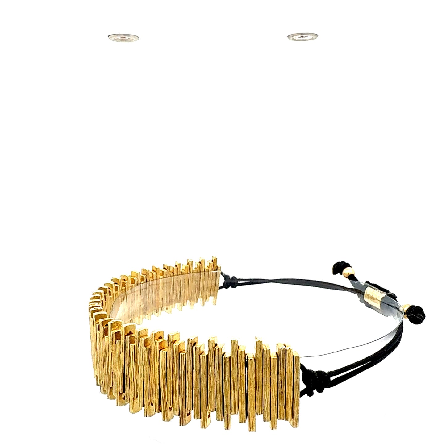 Statement-Armband "Skyline" | Gold & Schwarz | Geometrisch & Verstellbar