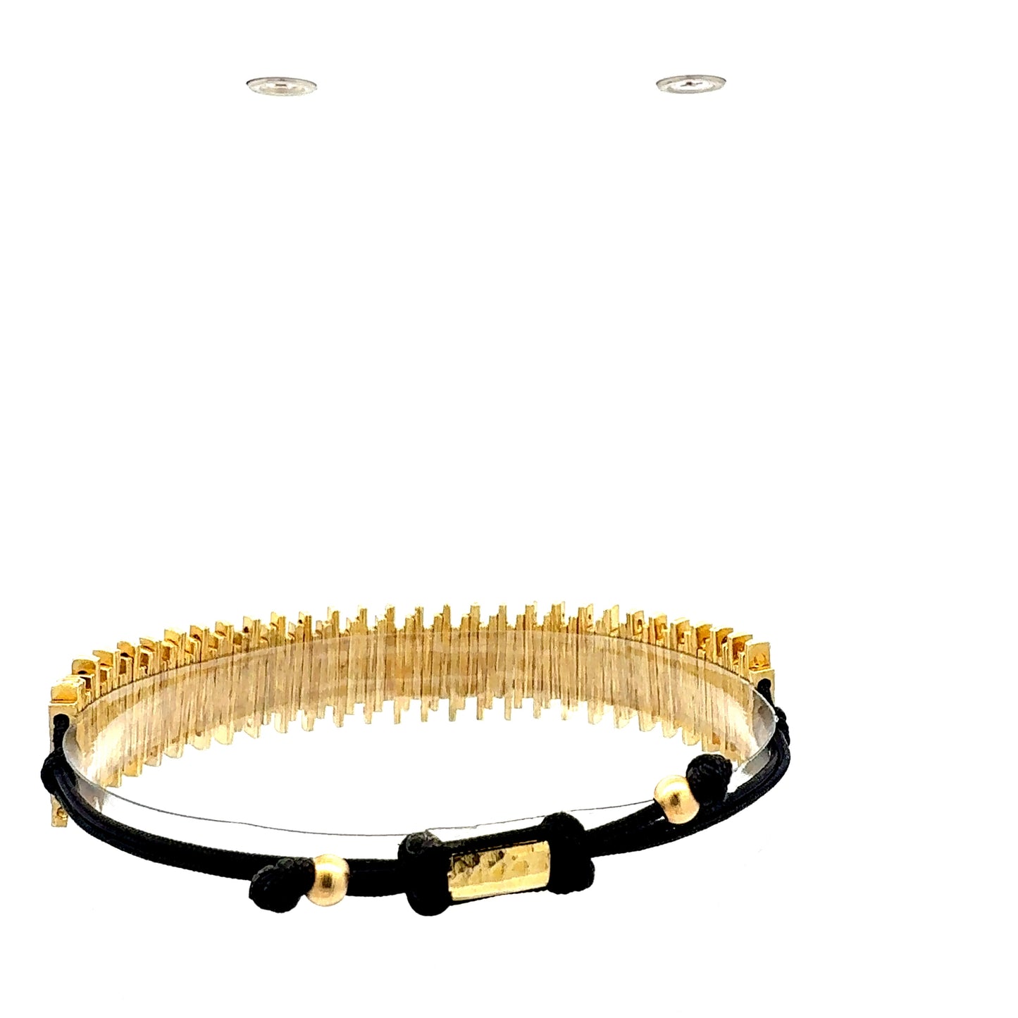 Statement-Armband "Skyline" | Gold & Schwarz | Geometrisch & Verstellbar