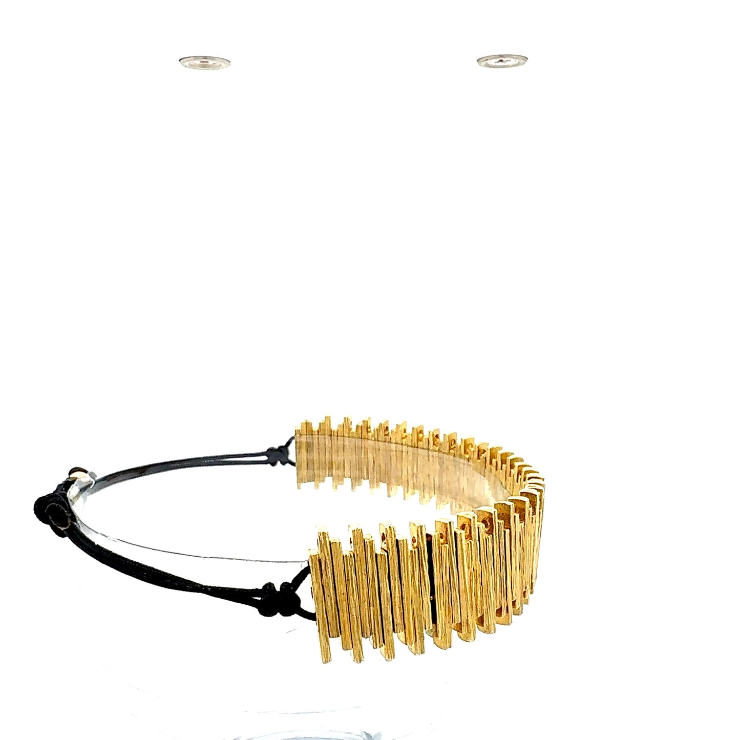Statement-Armband "Skyline" | Gold & Schwarz | Geometrisch & Verstellbar
