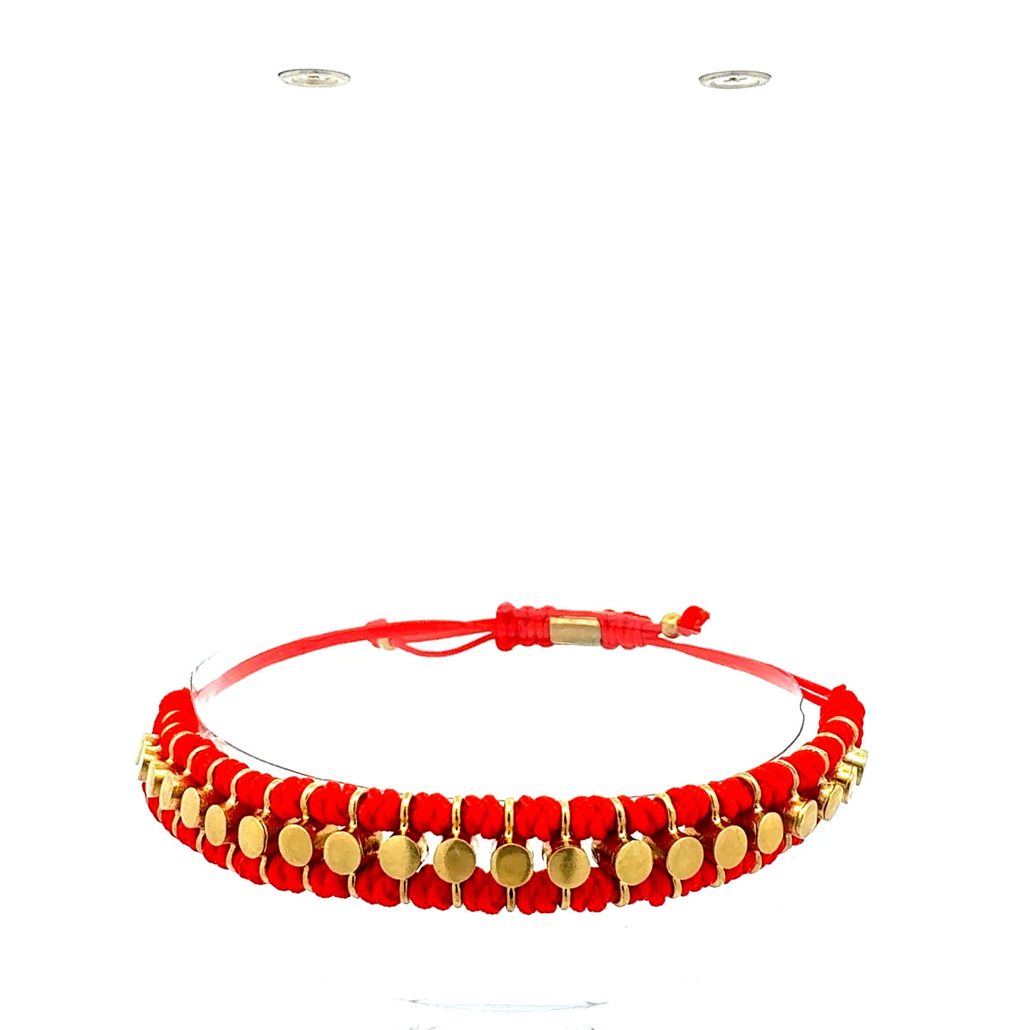 Statement-Armband "Aurelia" | Gold & Rot | Handgefertigt & Verstellbar