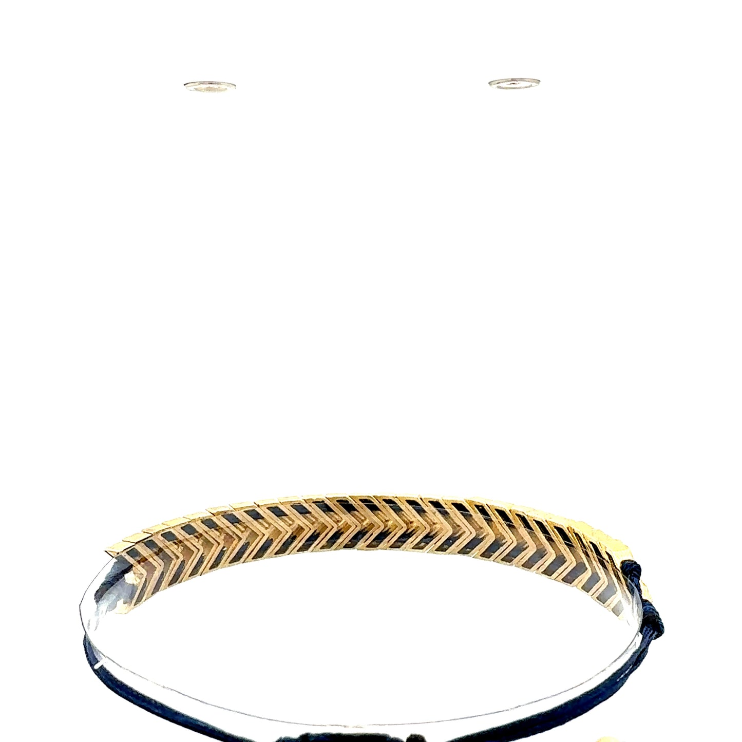 Statement-Armband "Momentum" | Gold & Schwarz | Fischgrätmuster | Verstellbar