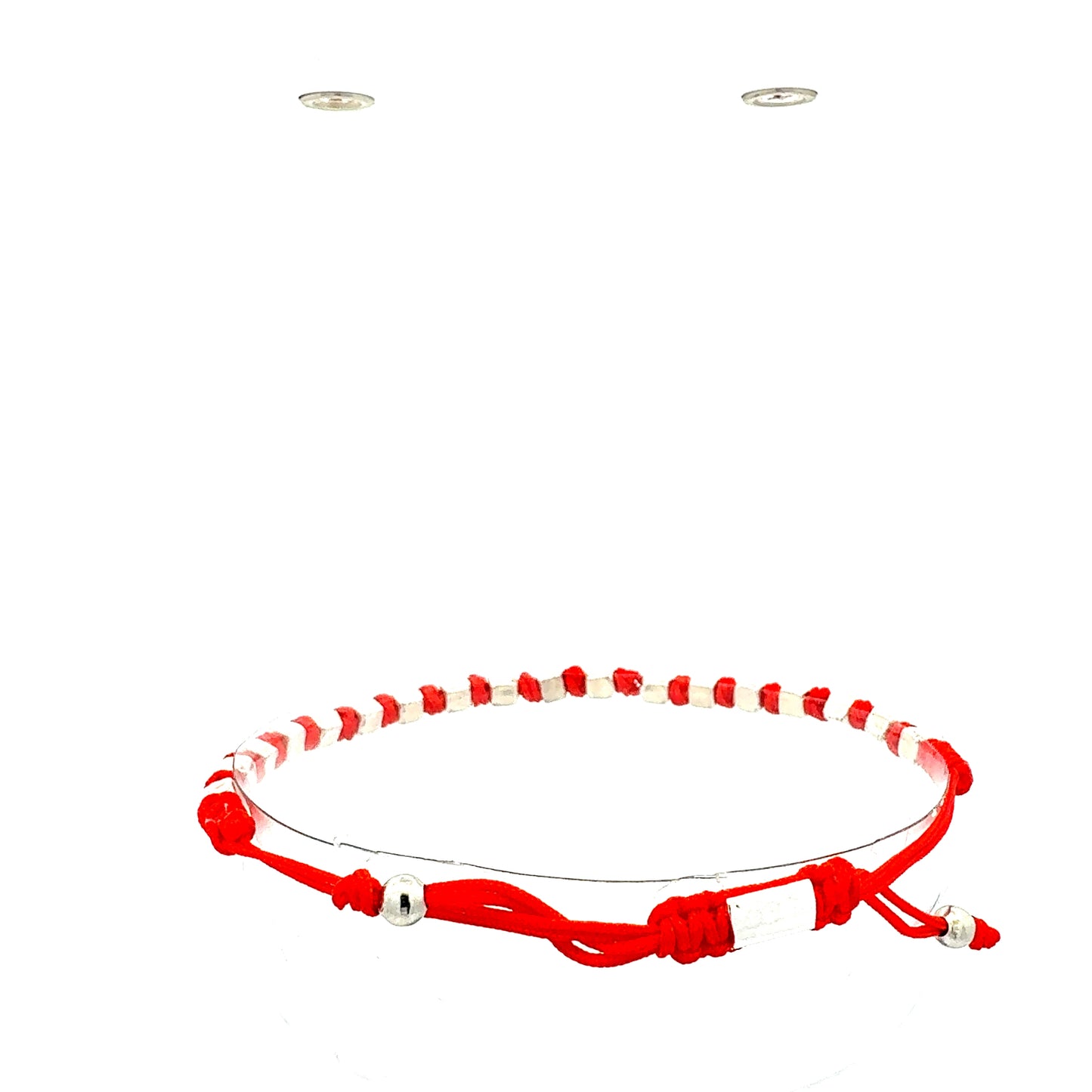 Würfel-Armband "Cubo" | Silber & Rot | Geometrisch & Handgefertigt