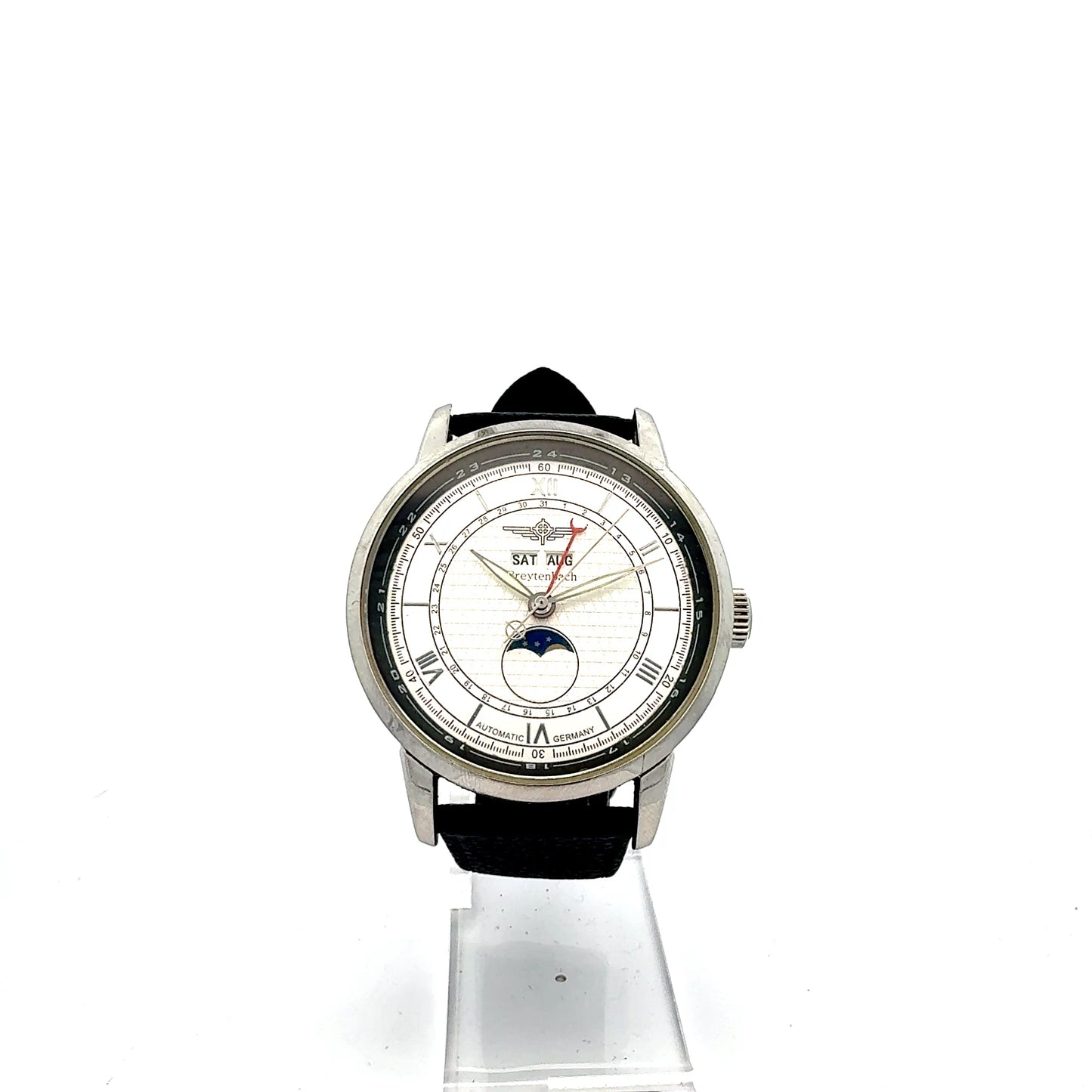 Breytenbach Automatik-Herrenarmbanduhr mit zahlreichen Funktionen.