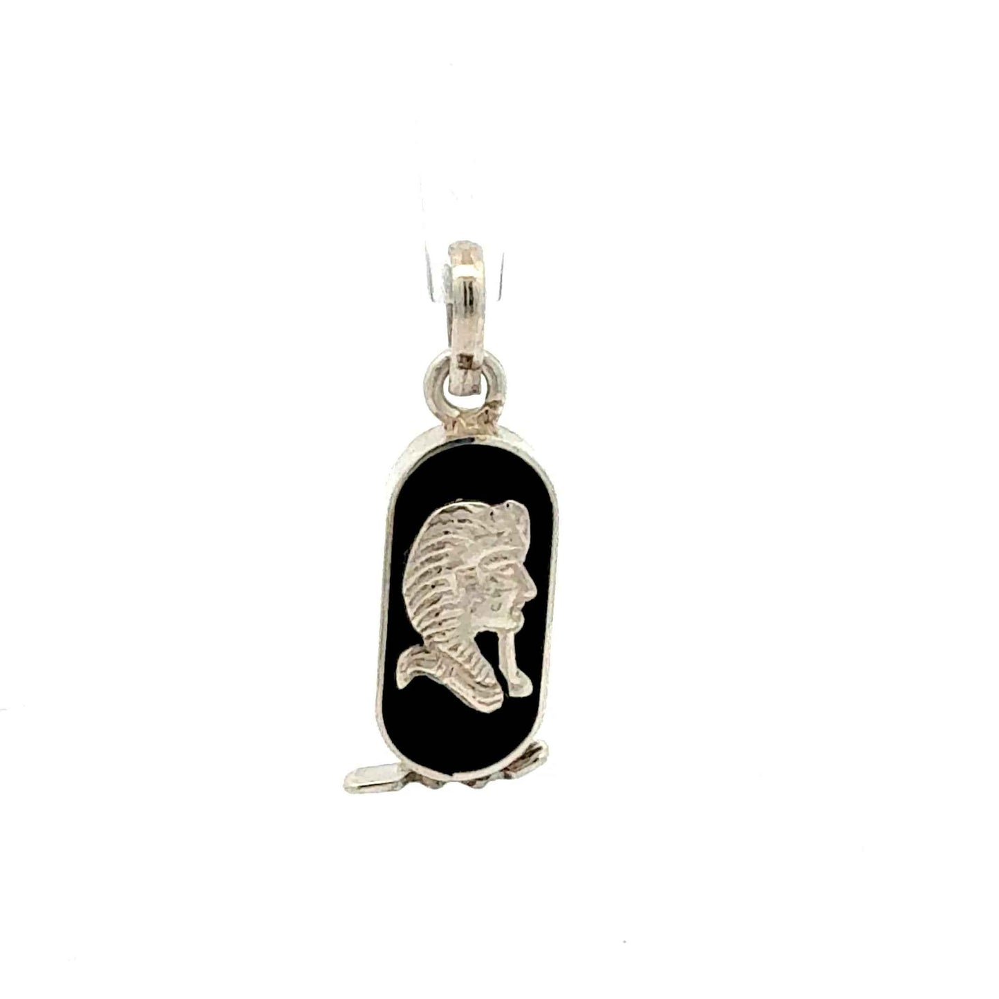 Silberanhänger 925 mit Onyx-Sphinx-Design, ca. 2,14 g, handgefertigt, eleganter Schmuckanhänger von Juwelier Alen