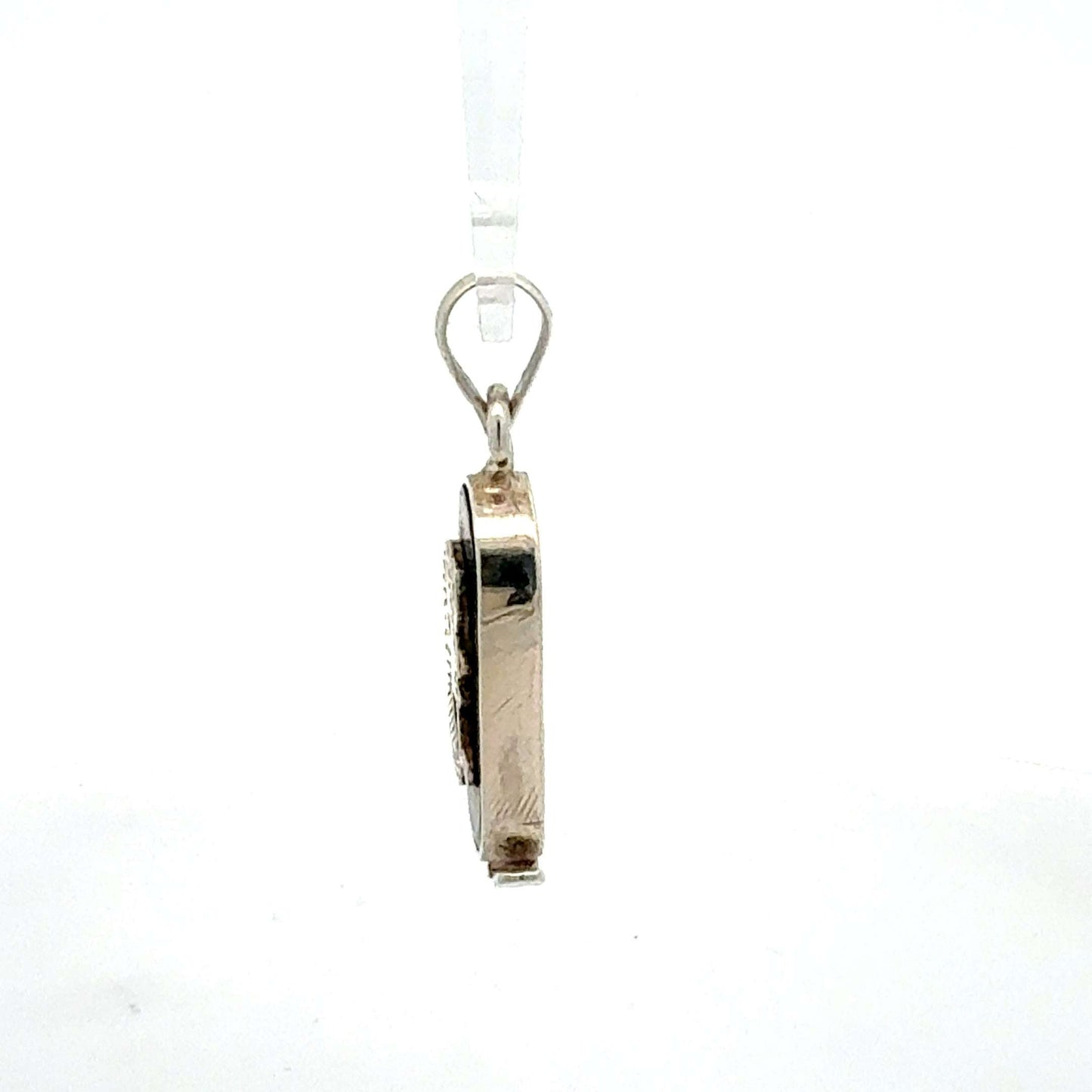Silber 925 Anhänger mit Onyx-Sphinx-Design, ca. 2,14 g, eleganter Schmuckstück von Juwelier Alen.