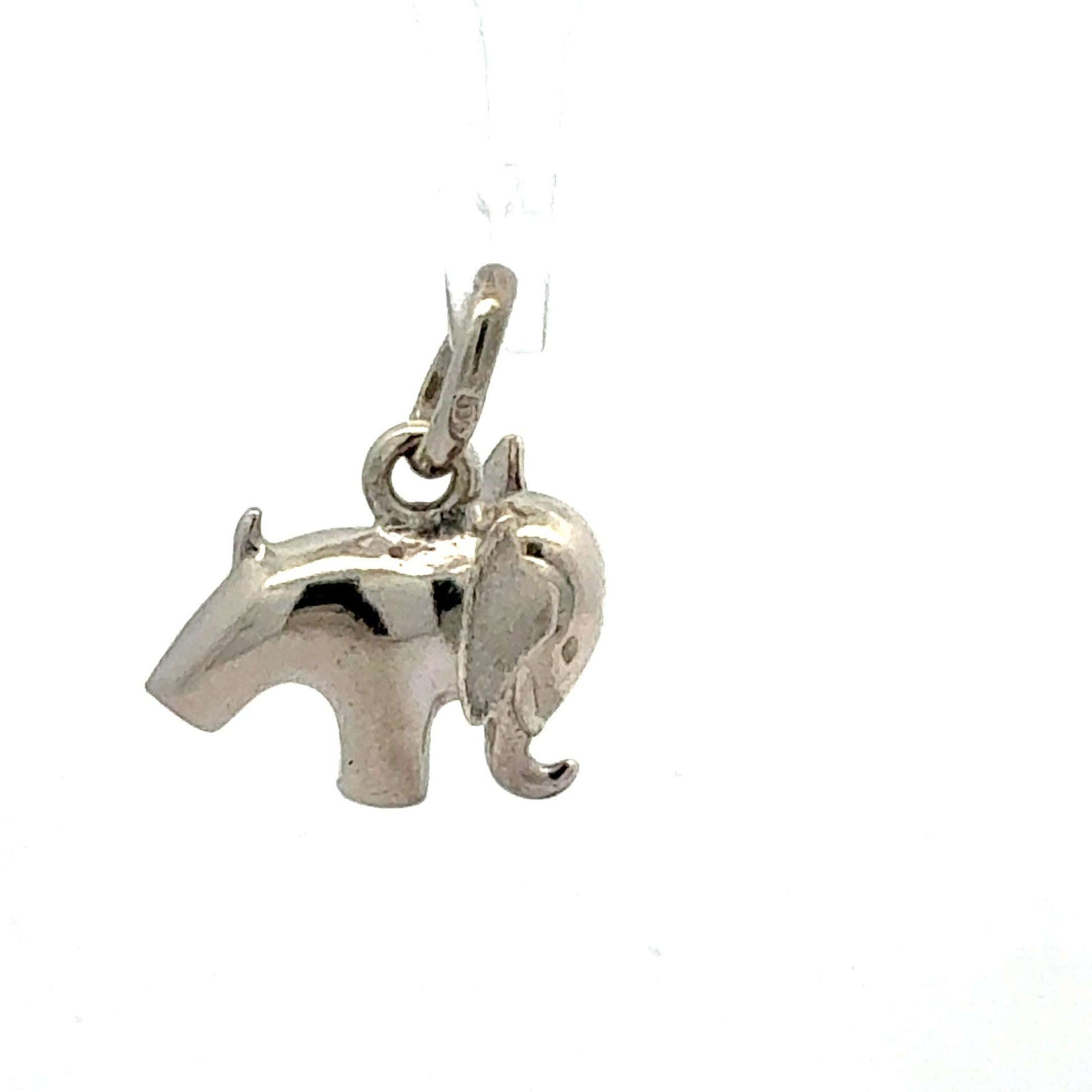 Silber-Anhänger Elefant 925, handgefertigt, filigranes Design, wiegt 2,15 g, Juwelier Alen.
