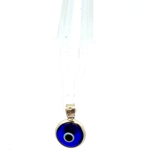 Silber 925 Anhänger mit Nazar Auge, Juwelier Alen, filigranes Schmuckstück mit Schutzsymbol, 0,85 g schwer